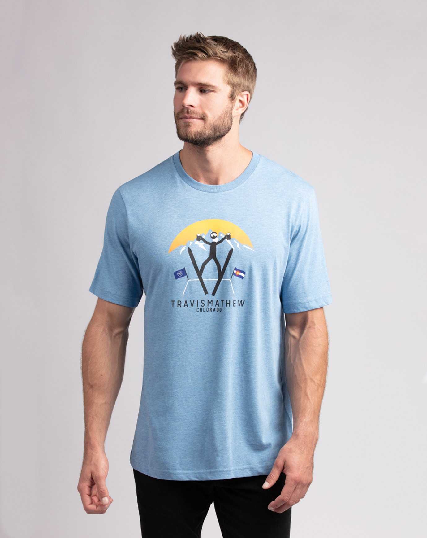 Heather Blue Travis Mathew Catchin' Air Tee | SGKQ47863