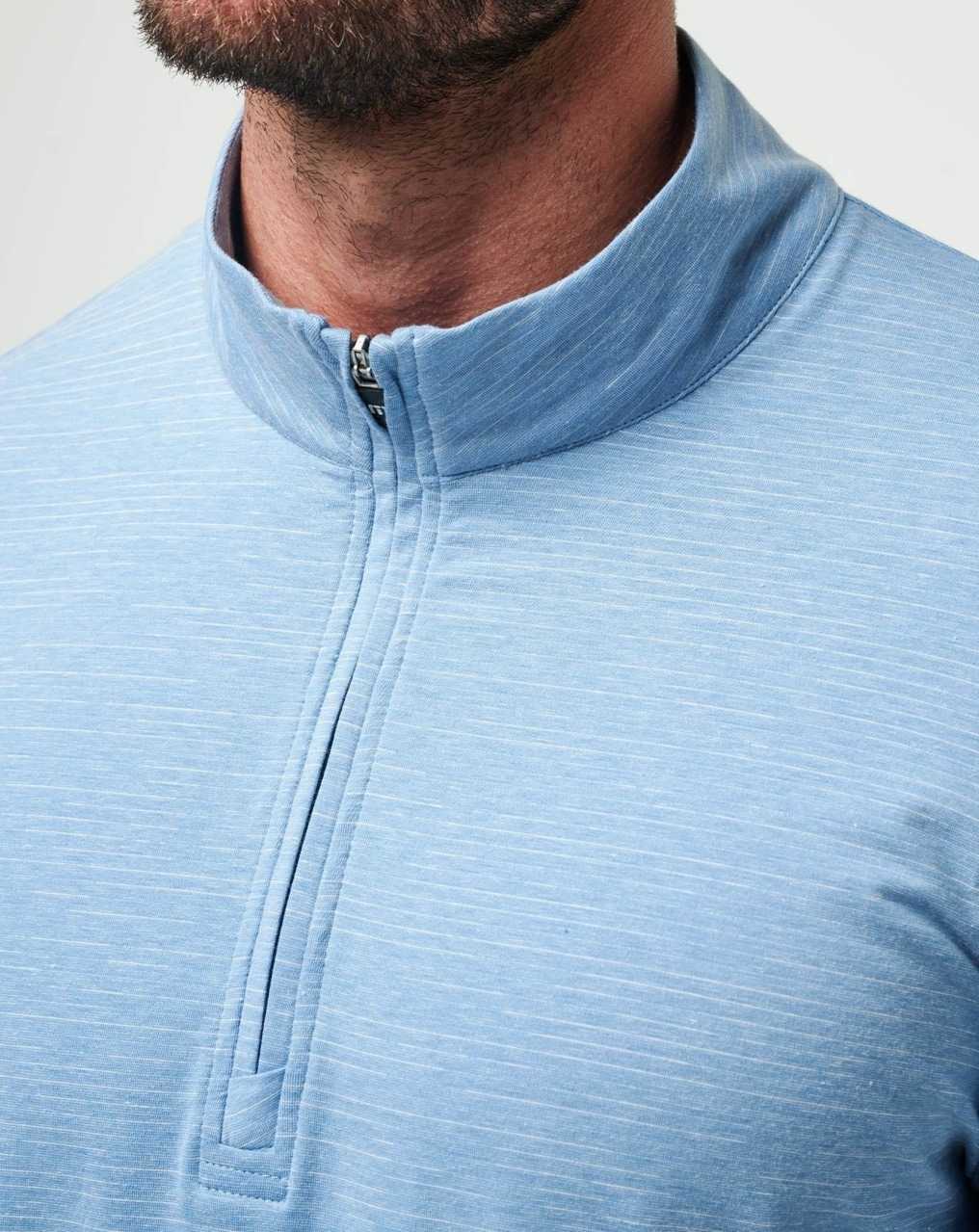 Heather Blue Travis Mathew The Heater Quarter Zip | RTQU46210