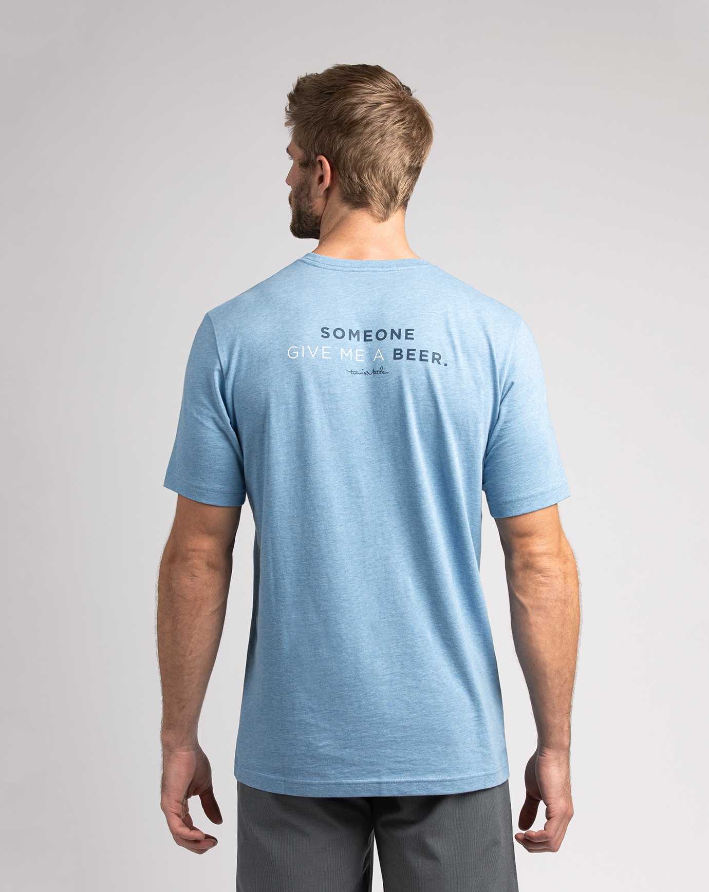 Heather Blue Travis Mathew Trapeze Swinger Tee | AQNE41905