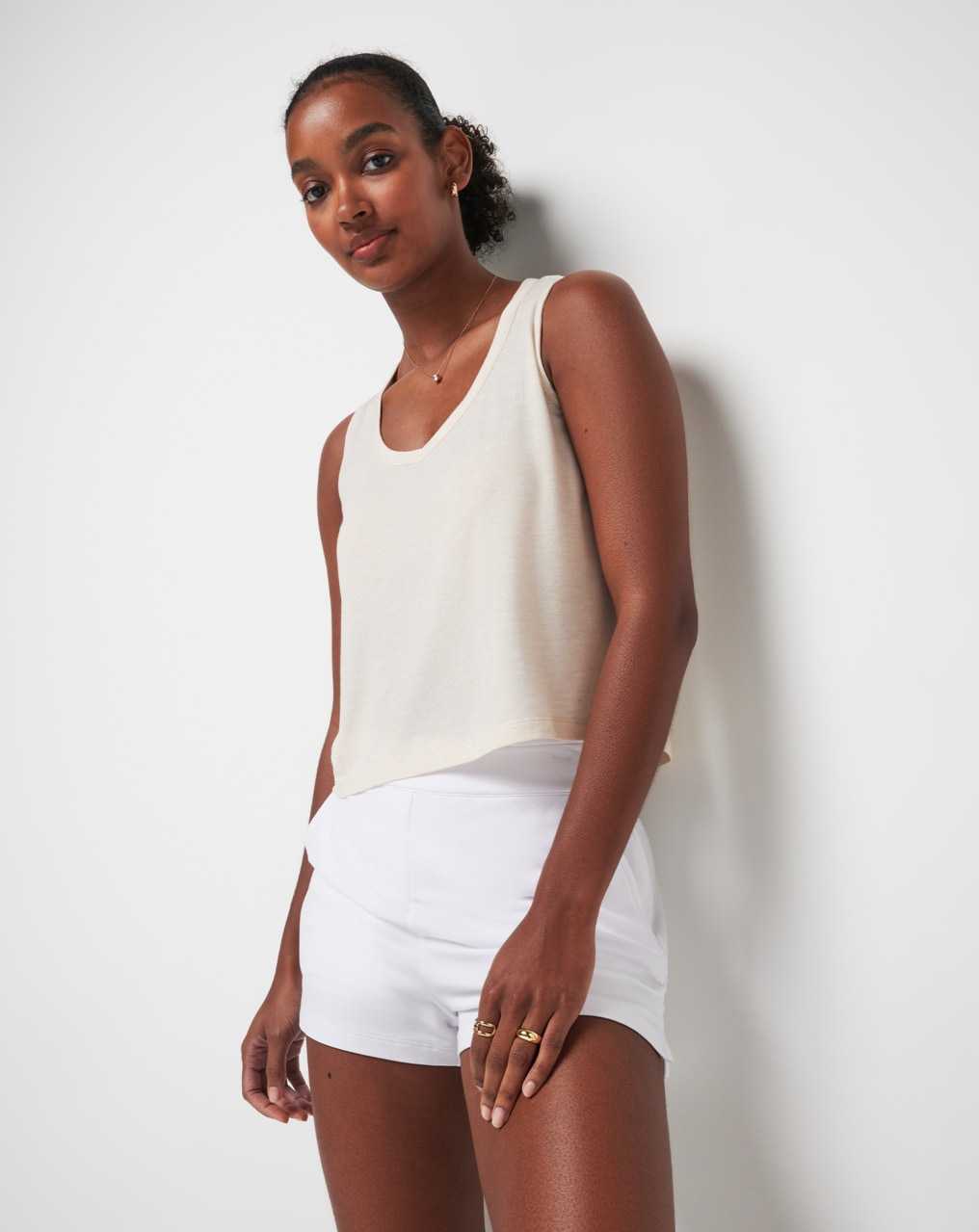 Heather Brazilian Sand Travis Mathew Sun Shimmer Tissue Tank | SXIB41928