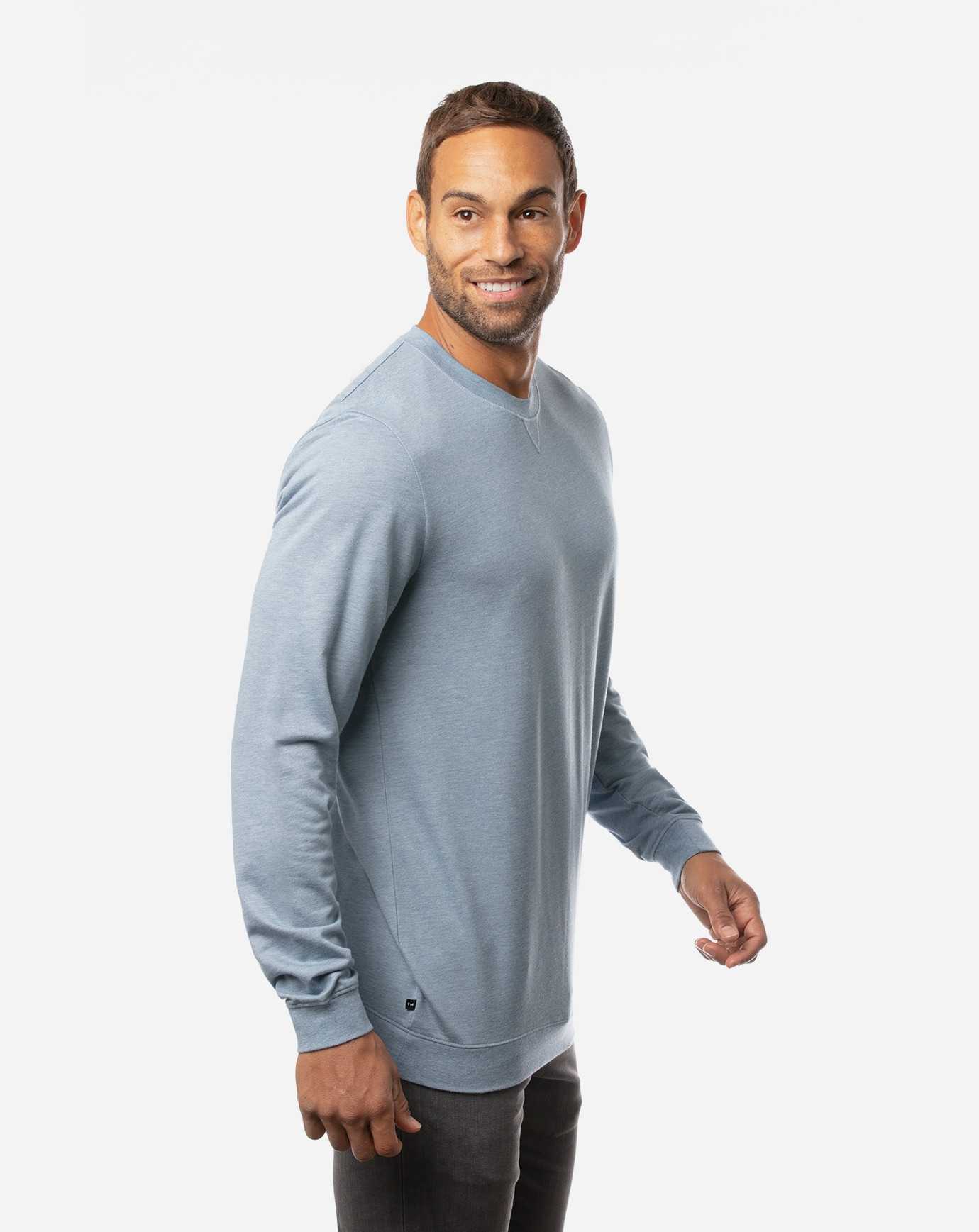 Heather Copen Blue Travis Mathew Fink 2.0 Crewneck | TGWD34780