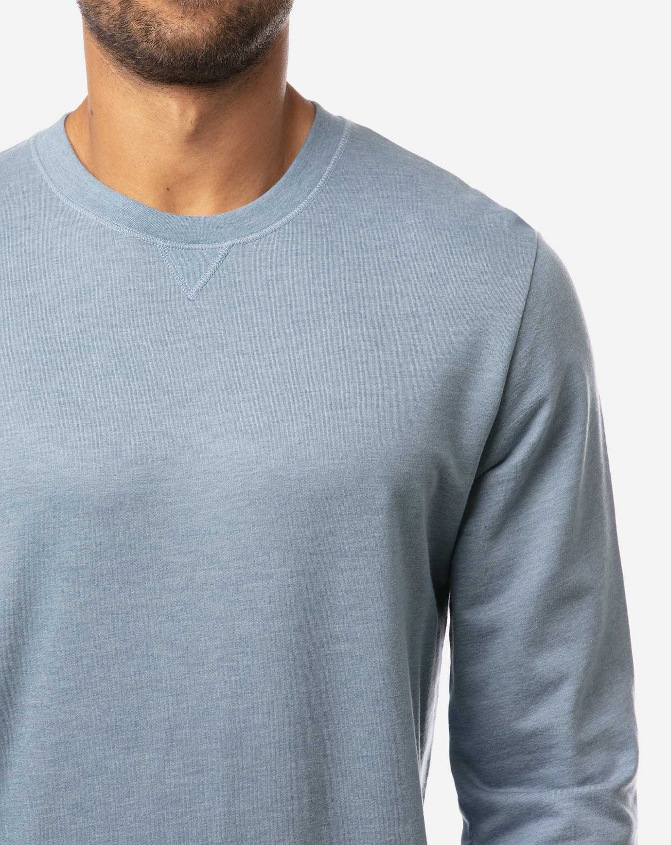 Heather Copen Blue Travis Mathew Fink 2.0 Crewneck | TGWD34780