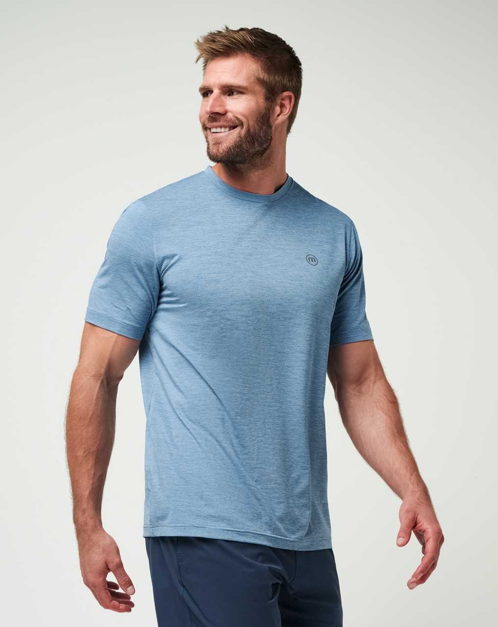 Heather Copen Blue Travis Mathew Scenic Vista Active Tee | WXBR27180