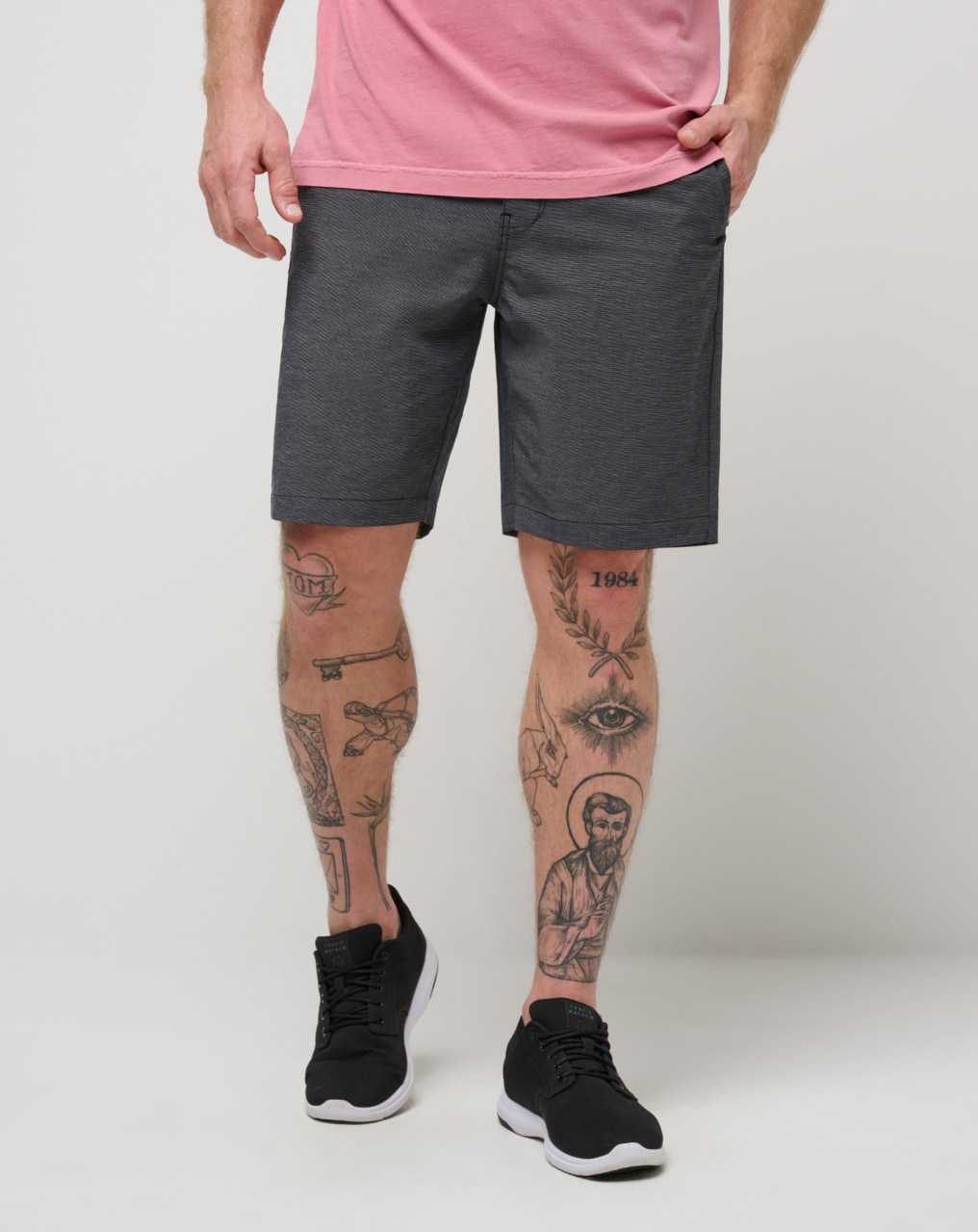 Heather Dark Grey Travis Mathew Baggage Claim Short 7in | CLYH06843