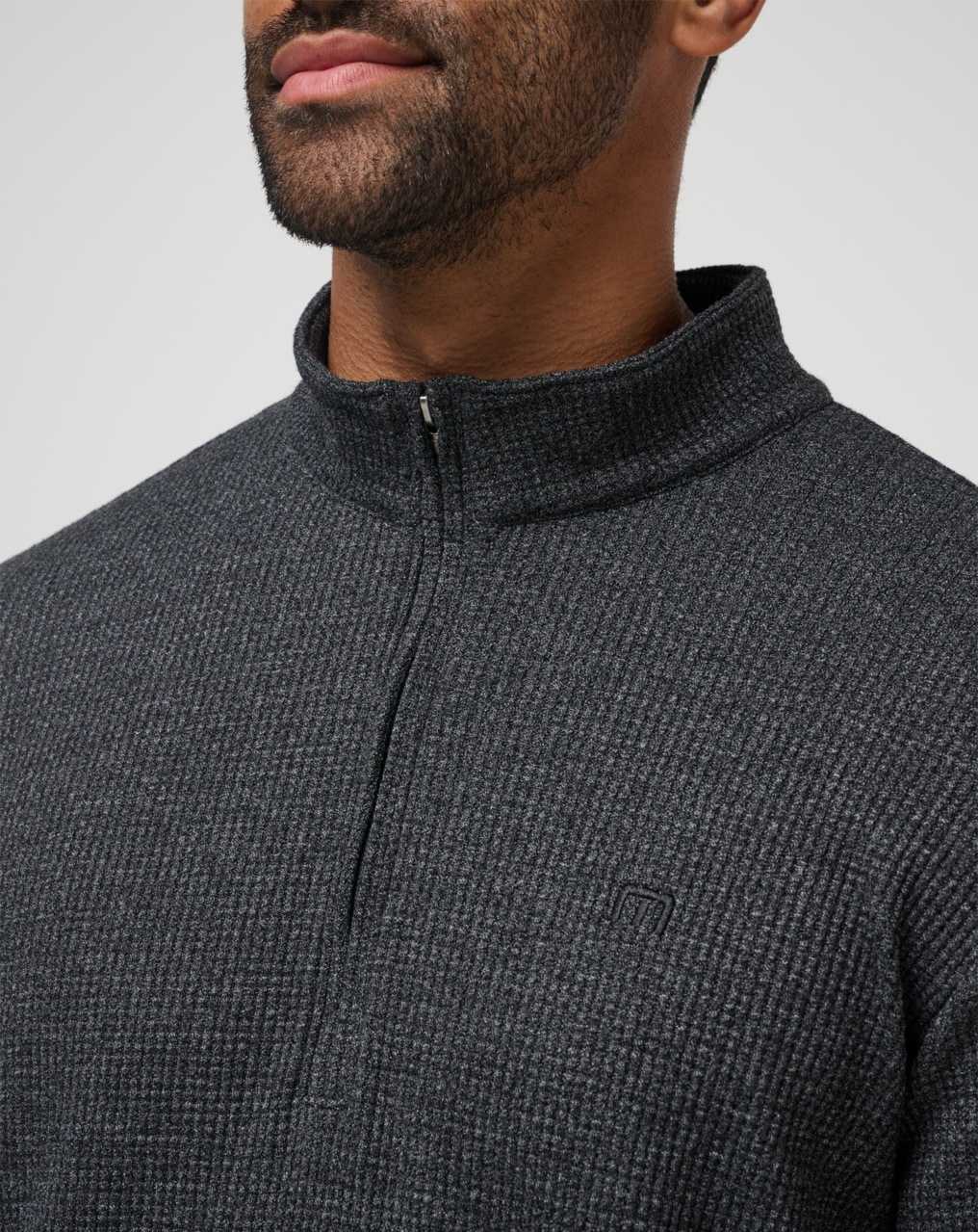 Heather Dark Grey Travis Mathew Last Sunset Quarter Zip | GWCN10472