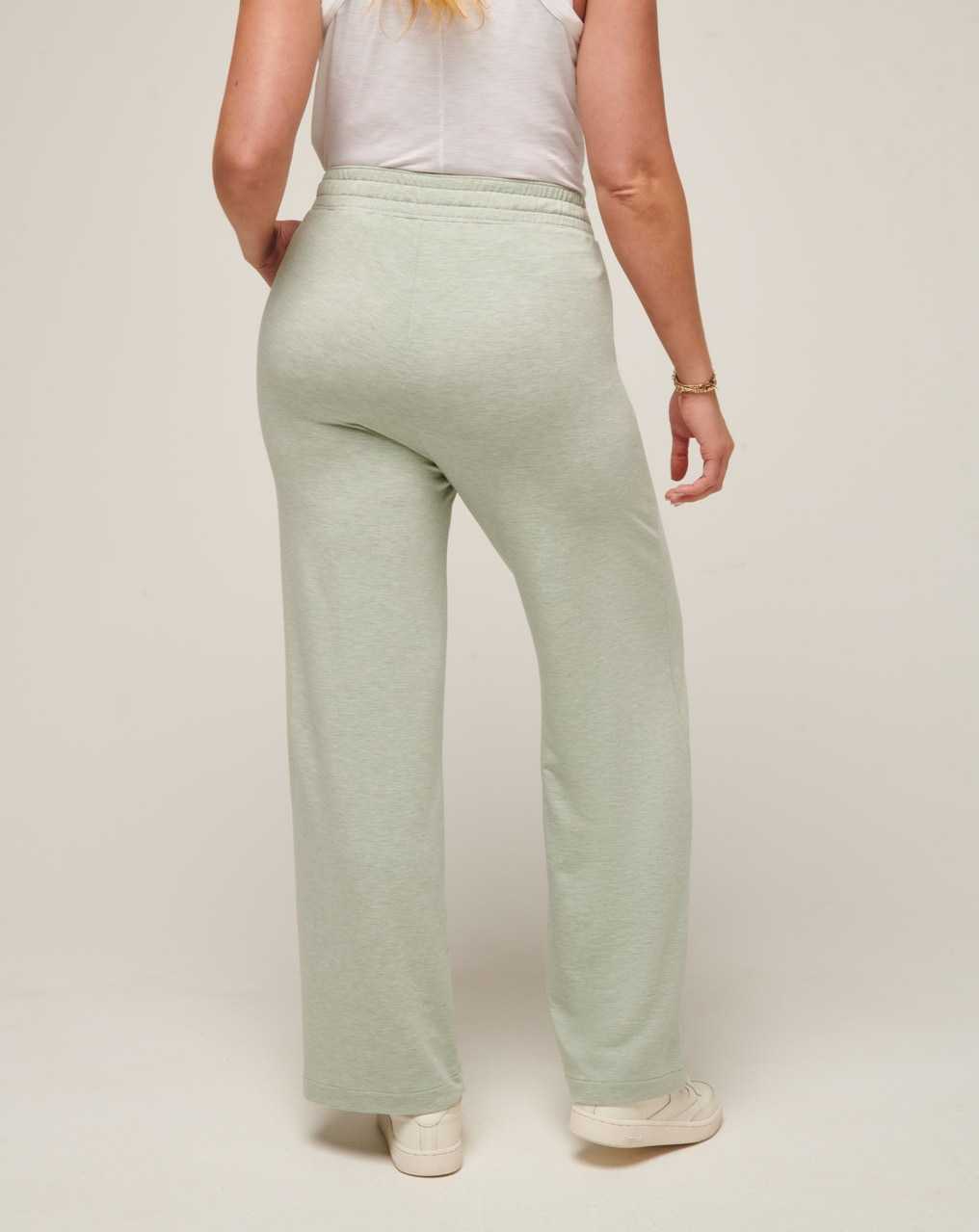 Heather Desert Sage Travis Mathew Connecting Flight Cloud Terry Wide Leg Pant | HYAK74389