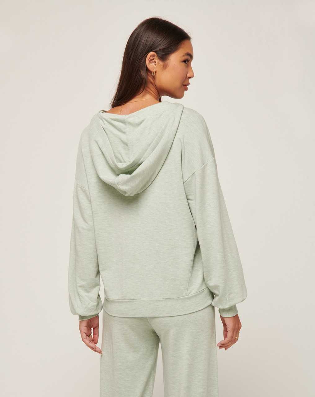 Heather Desert Sage Travis Mathew Oceana Cloud Terry Hoodie | DXJN08176