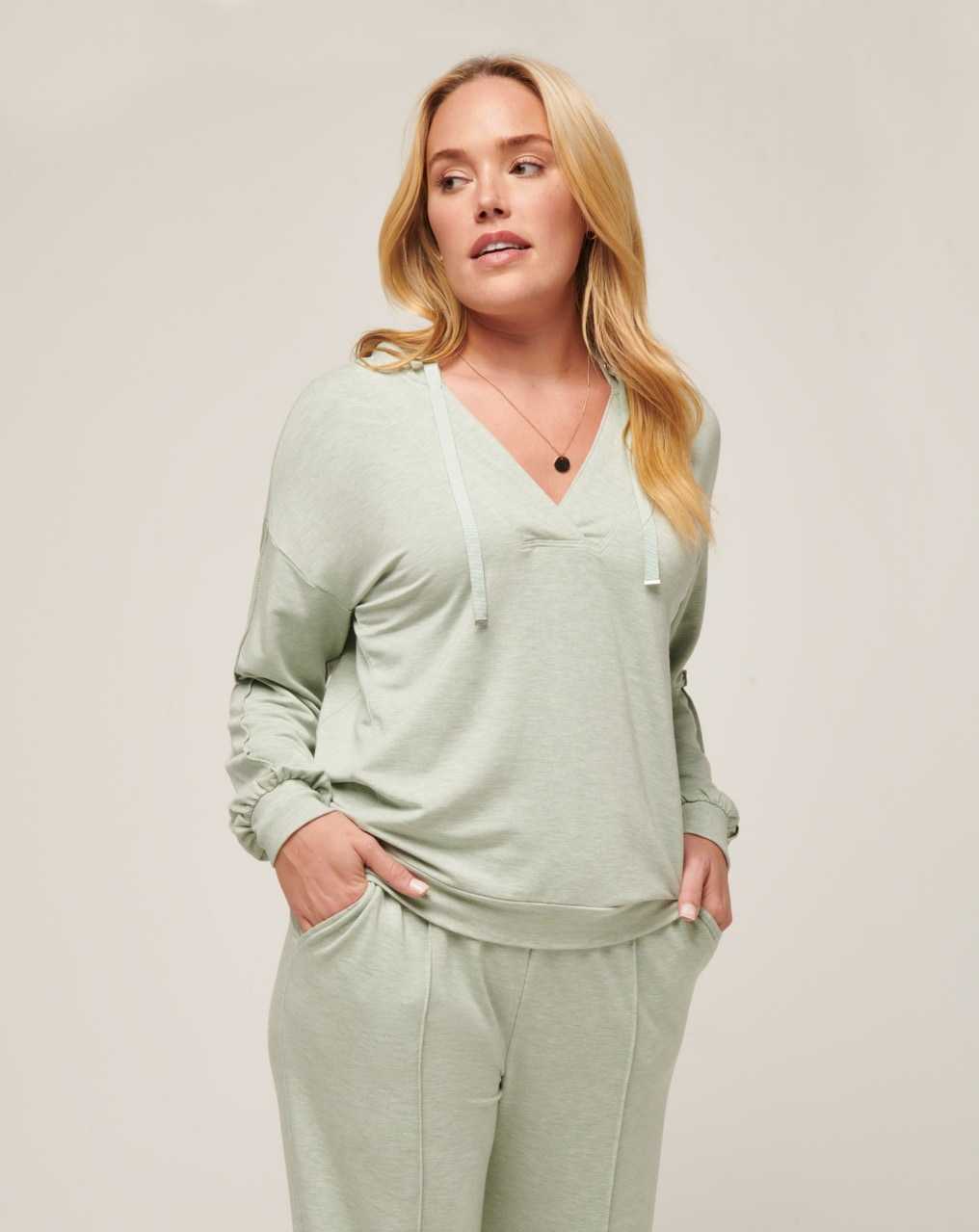 Heather Desert Sage Travis Mathew Oceana Cloud Terry Hoodie | DXJN08176