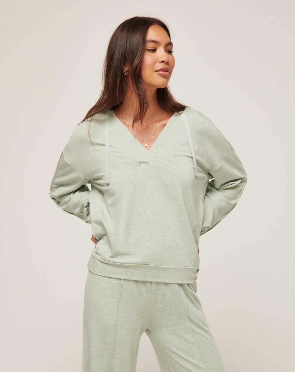 Heather Desert Sage Travis Mathew Oceana Cloud Terry Hoodie | DXJN08176