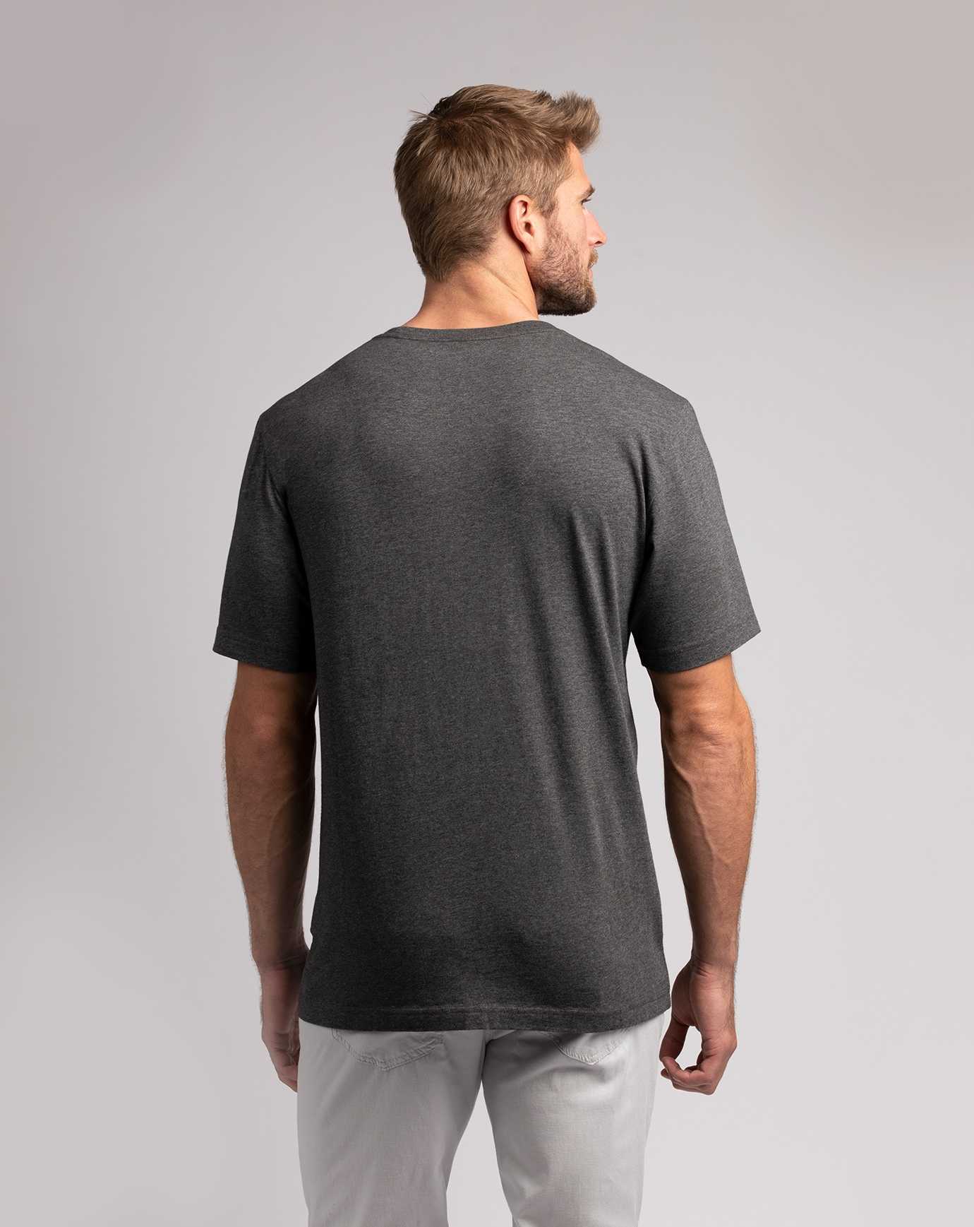 Heather Grey Pinstri Travis Mathew Wicked Times Tee | CAOZ39870