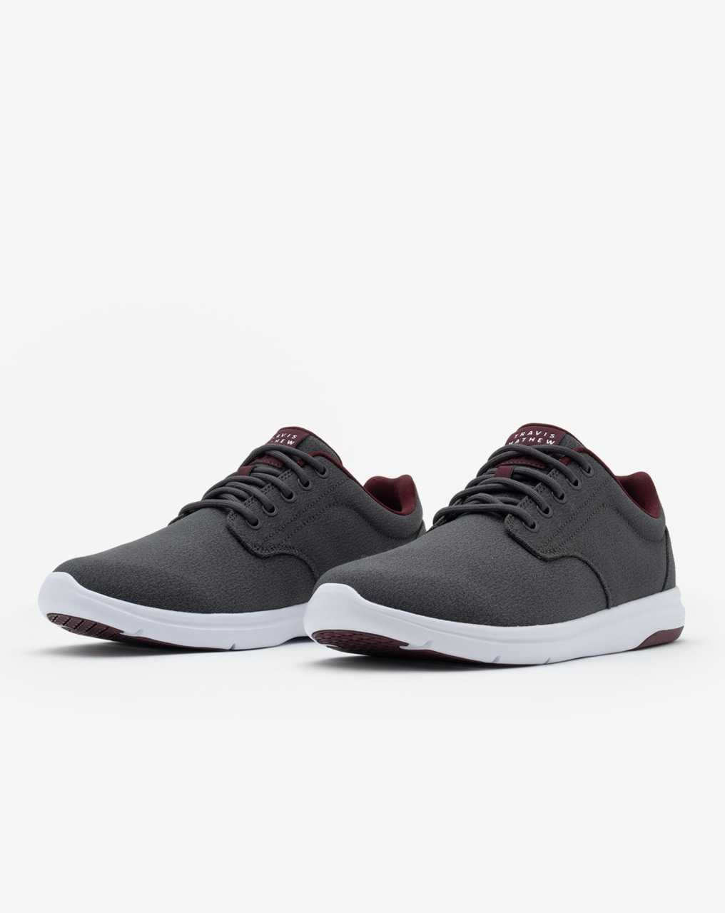 Heather Grey Pinstripe Travis Mathew The Daily 2 Woven Shoe | MGKE67809