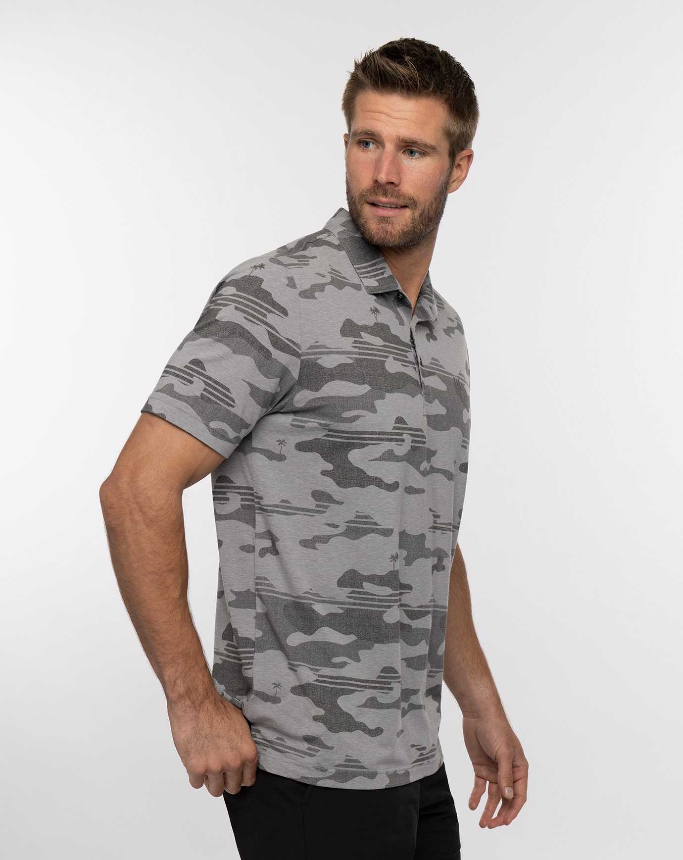 Heather Grey Travis Mathew Beachside Stealth Polo | XAQC58413