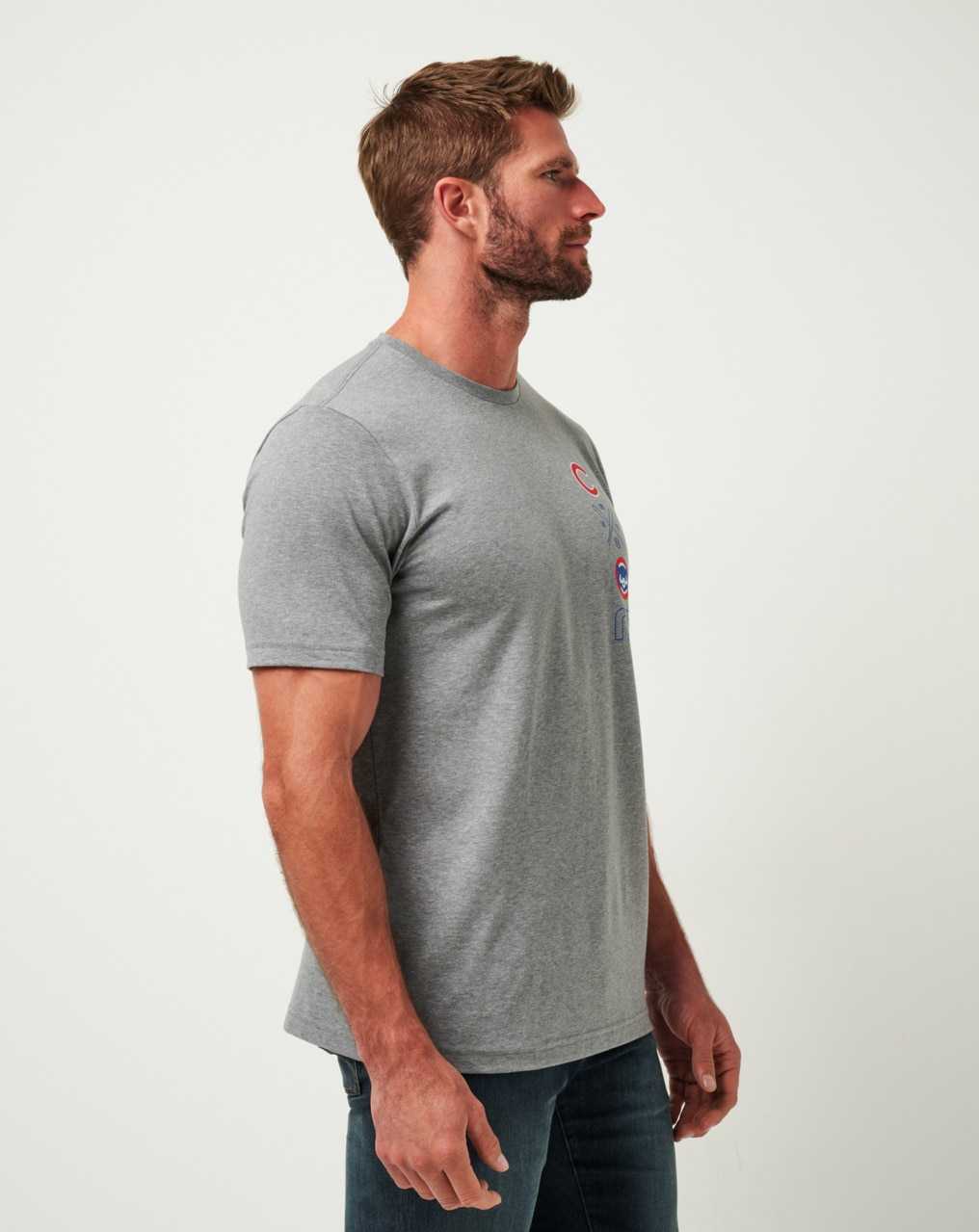 Heather Grey Travis Mathew Chicago Cubs Sunset Slam Tee | QHGF13092