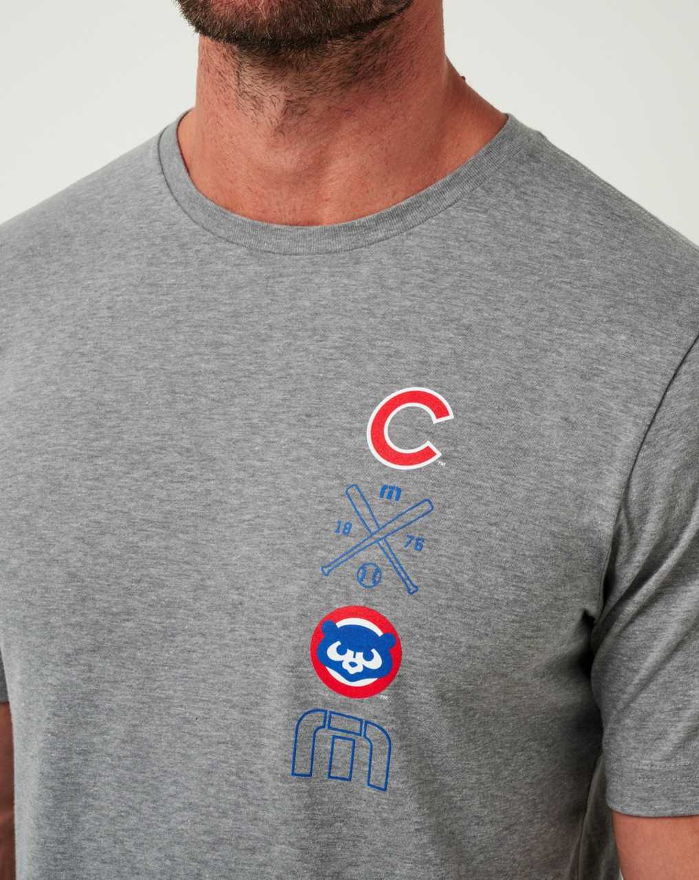 Heather Grey Travis Mathew Chicago Cubs Sunset Slam Tee | QHGF13092