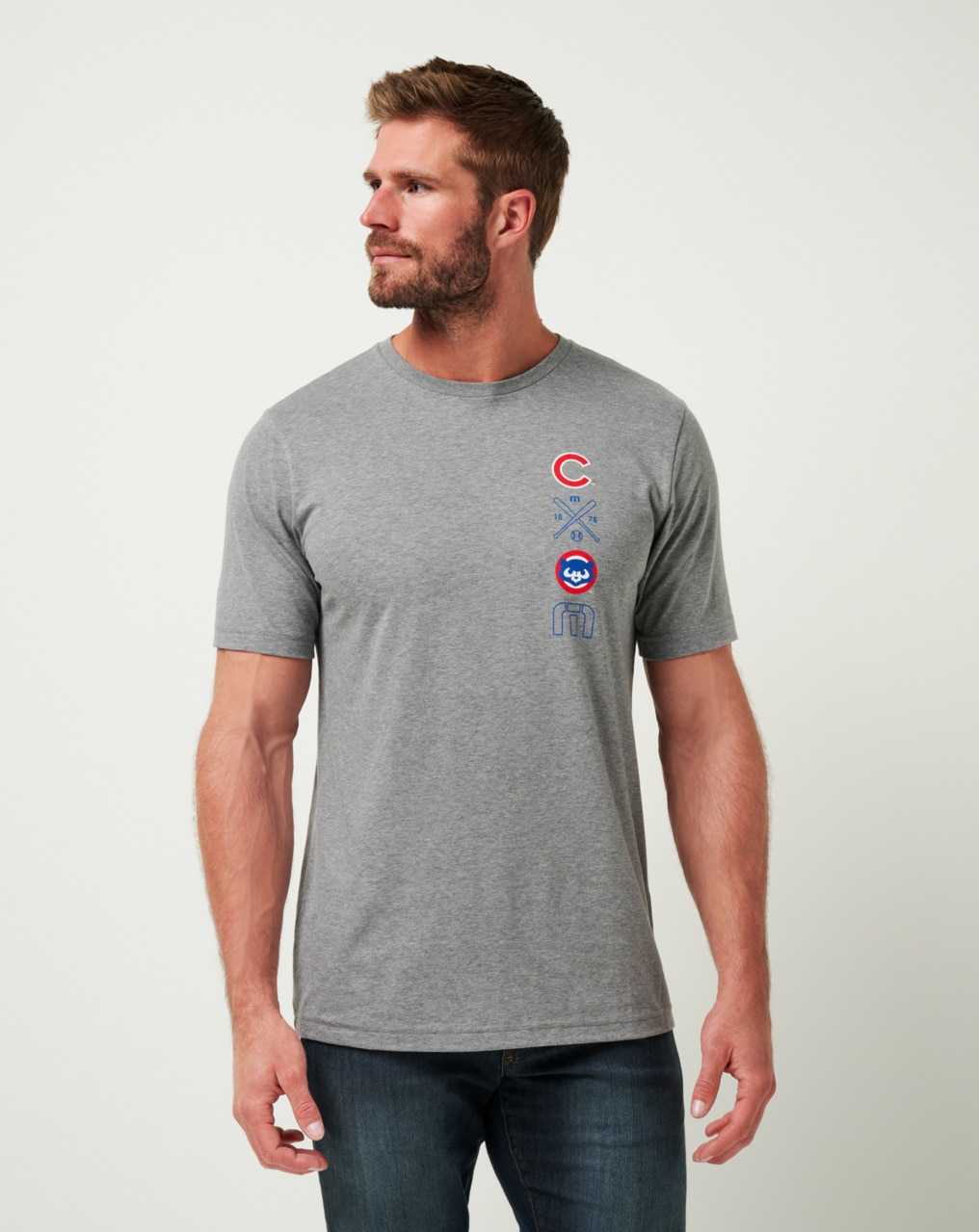 Heather Grey Travis Mathew Chicago Cubs Sunset Slam Tee | QHGF13092