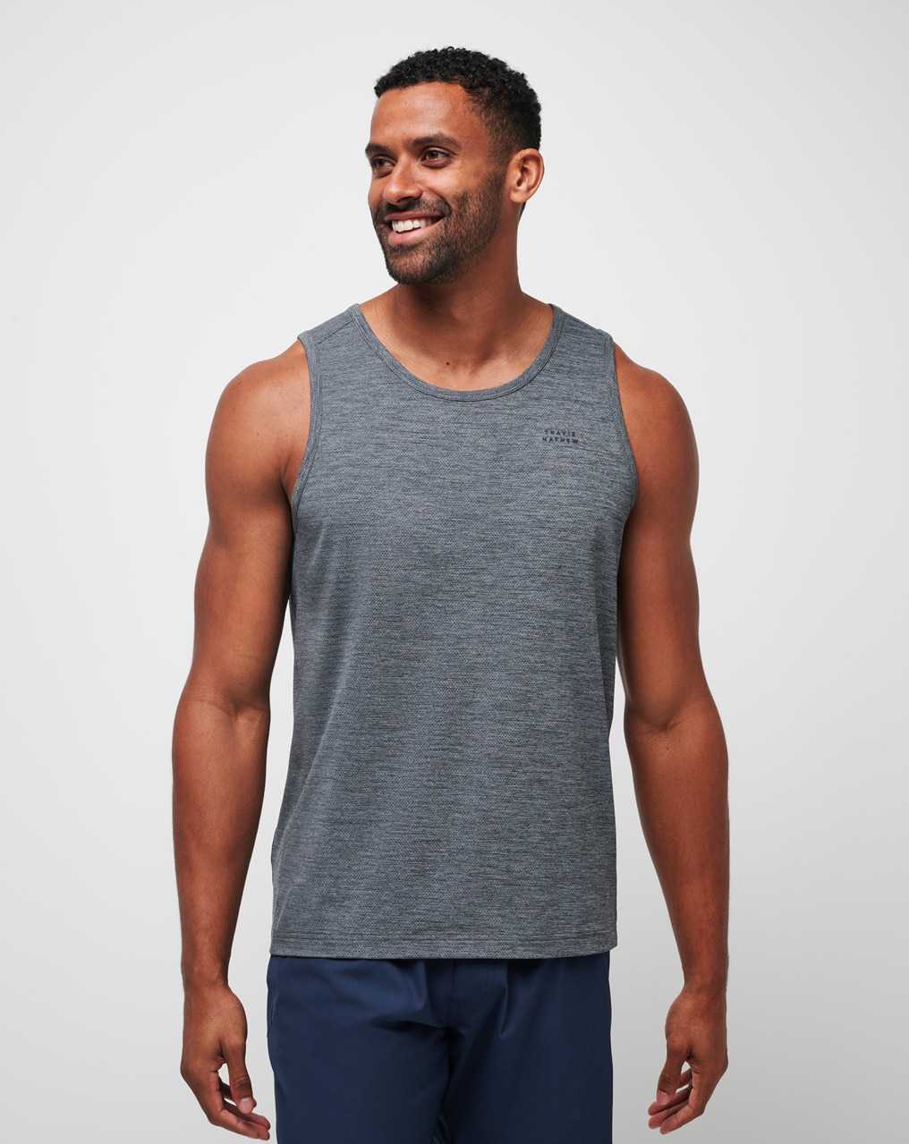 Heather Grey Travis Mathew Heater Pro Tank | GIXU90852