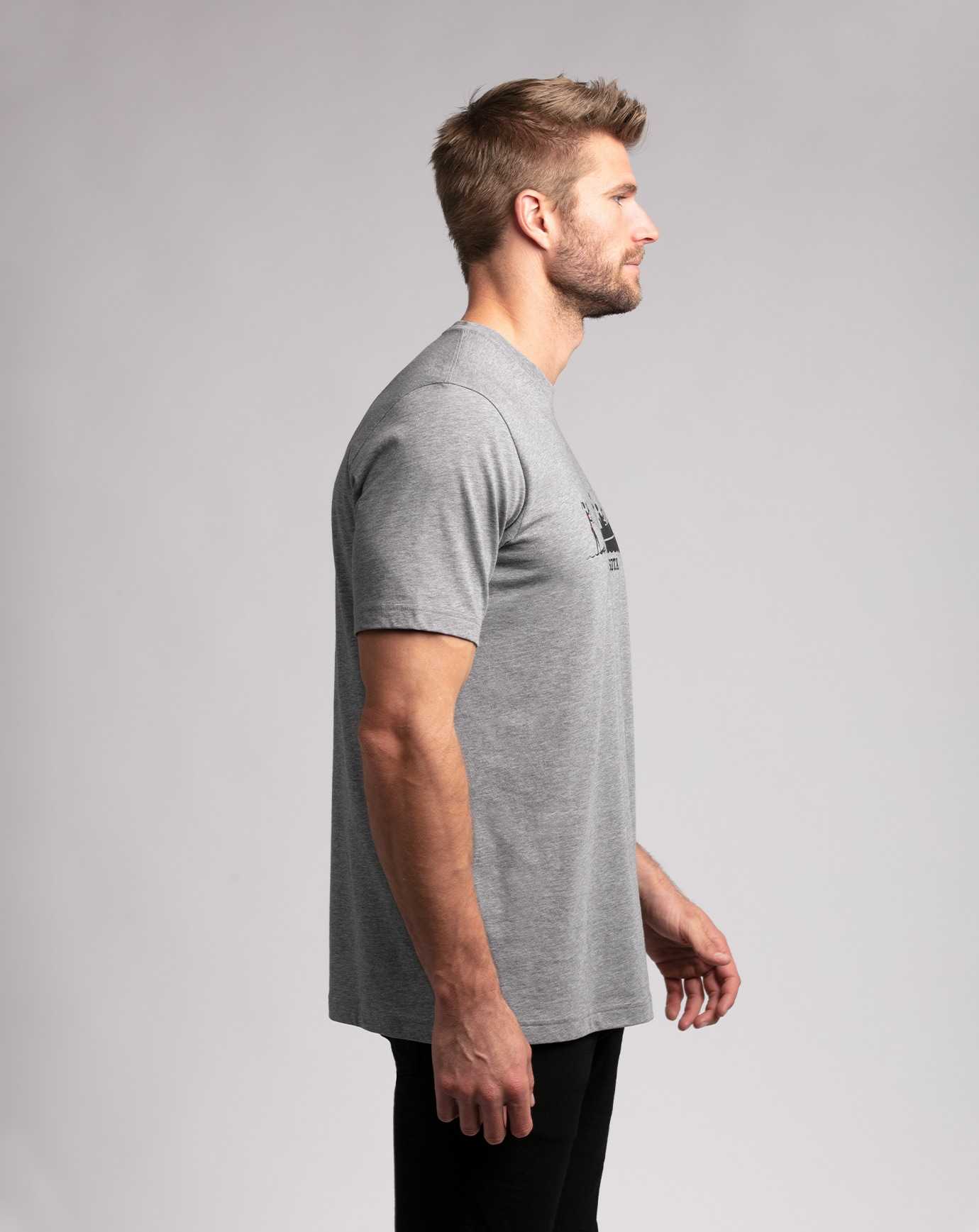 Heather Grey Travis Mathew Lake State Tee | FIHU87256