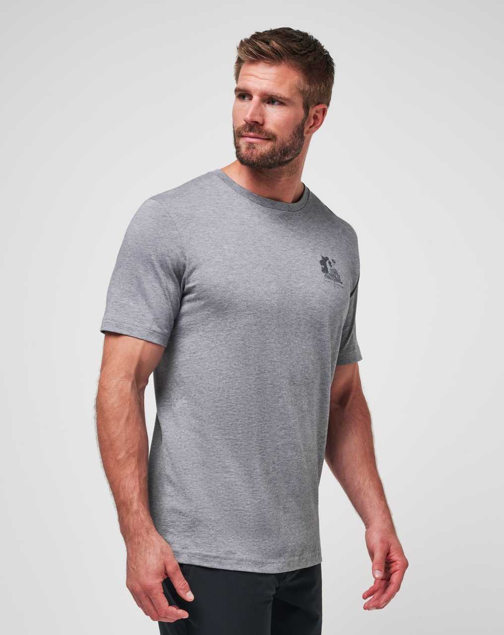 Heather Grey Travis Mathew Mermaid Caves Tee | CNIQ60512