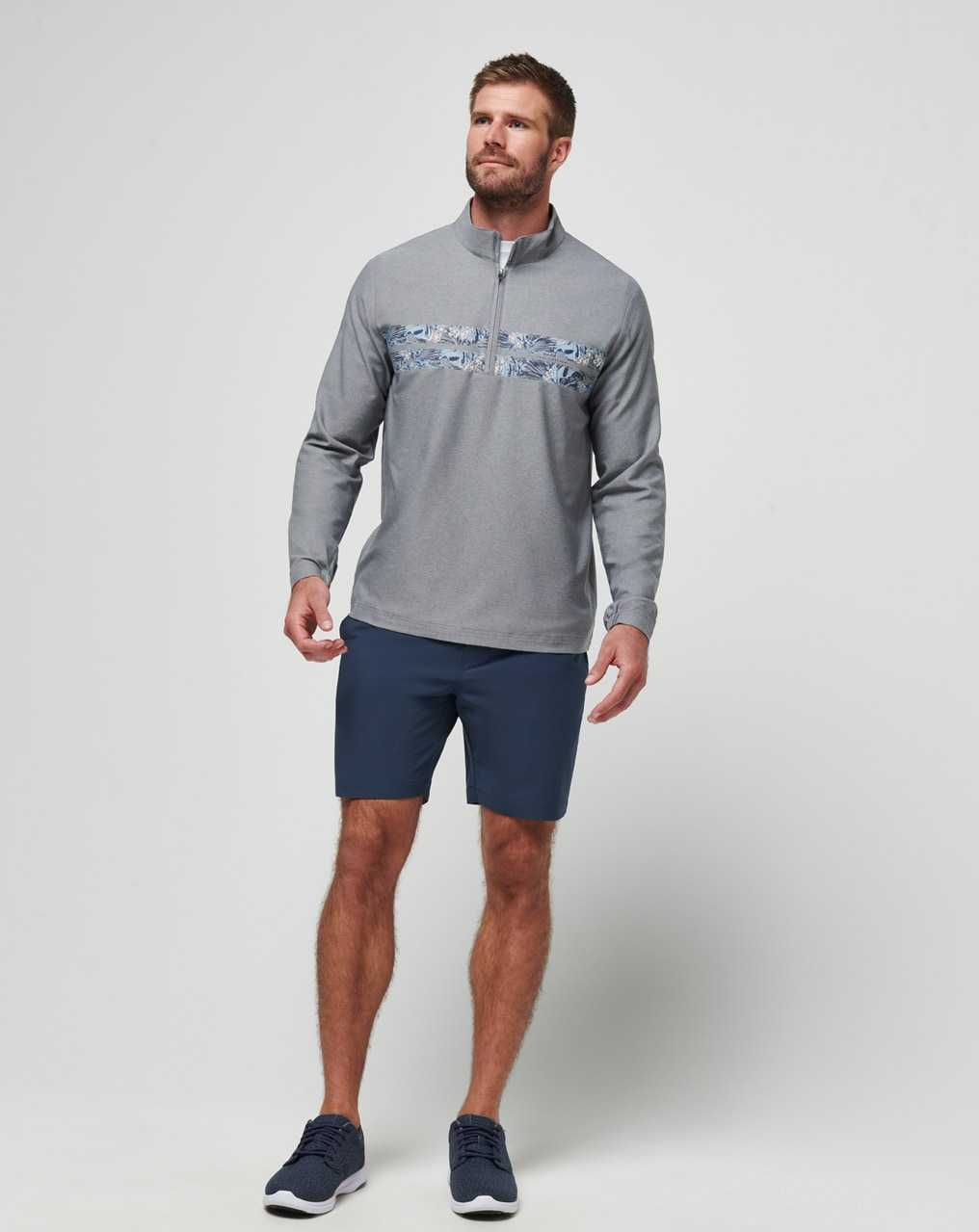 Heather Grey Travis Mathew Move Mountains Quarter Zip | MAYQ90563