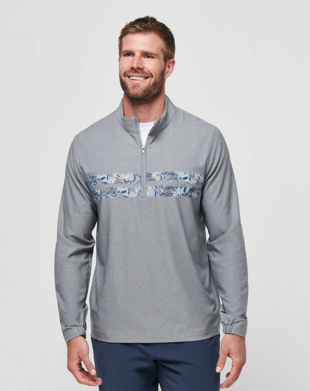 Heather Grey Travis Mathew Move Mountains Quarter Zip | MAYQ90563