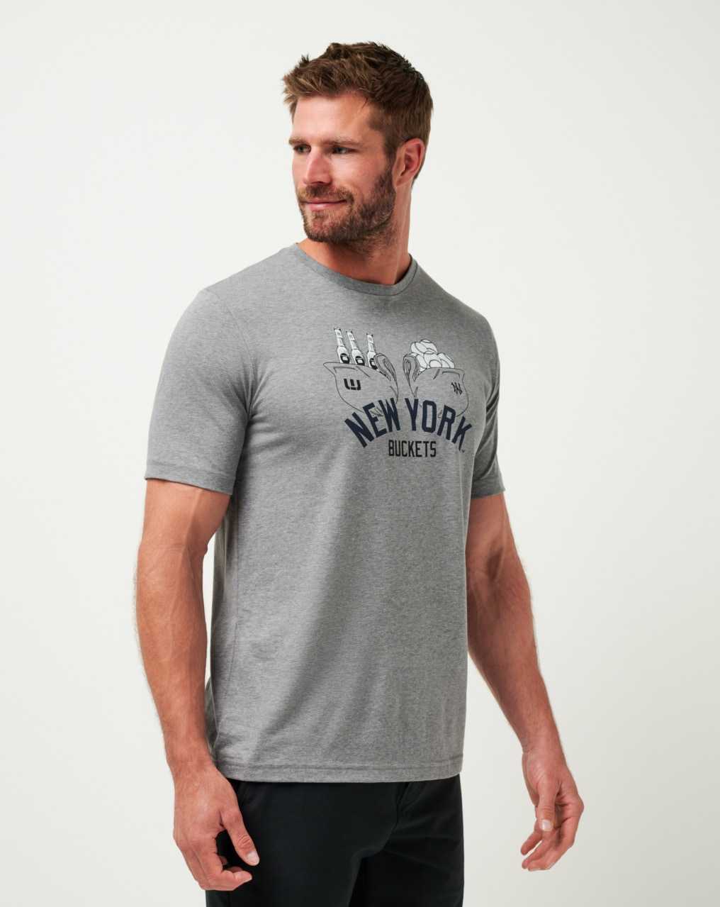 Heather Grey Travis Mathew New York Yankees Strike One Tee | KCIH72465