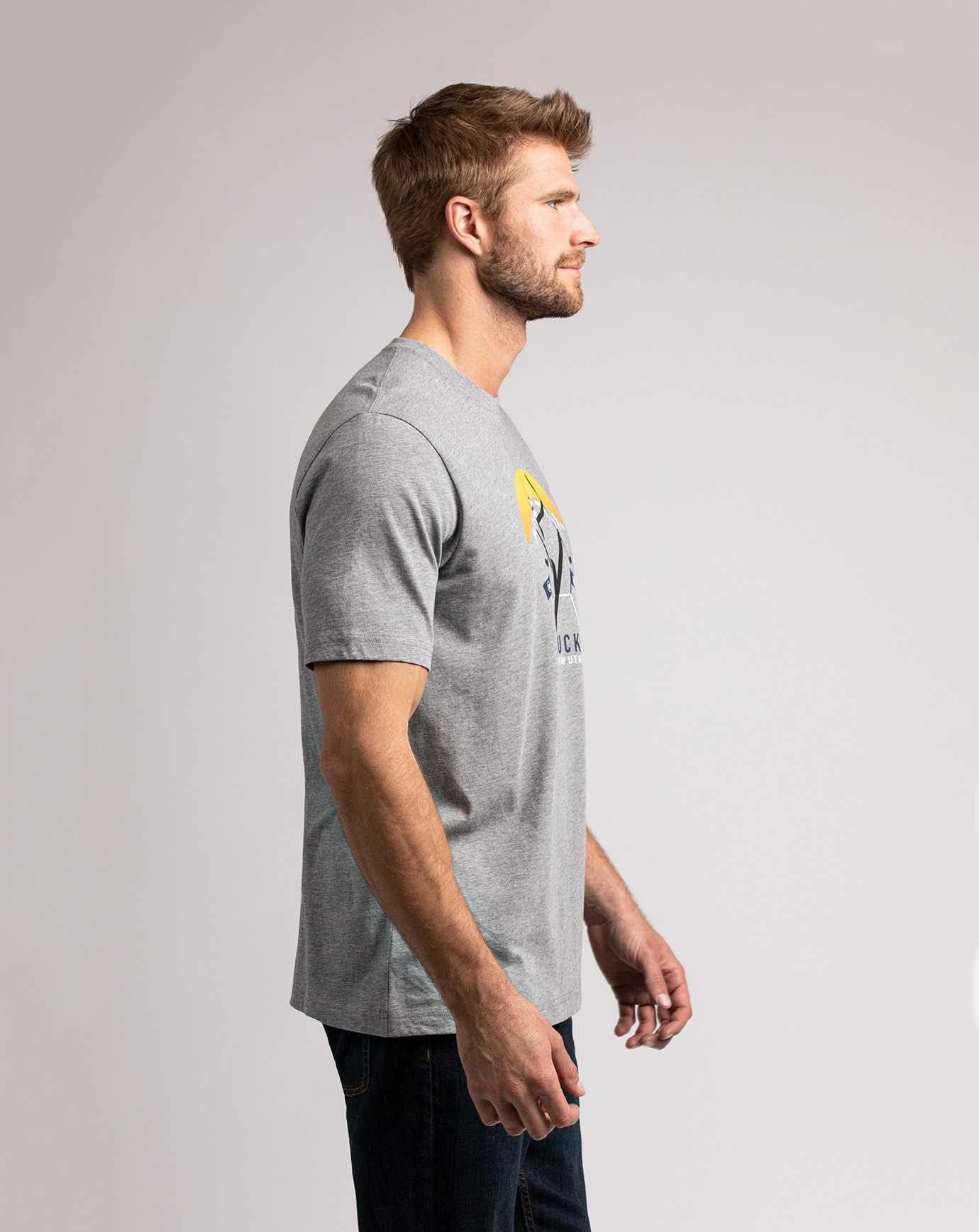 Heather Grey Travis Mathew Powder Mountain Tee | KZVL95803