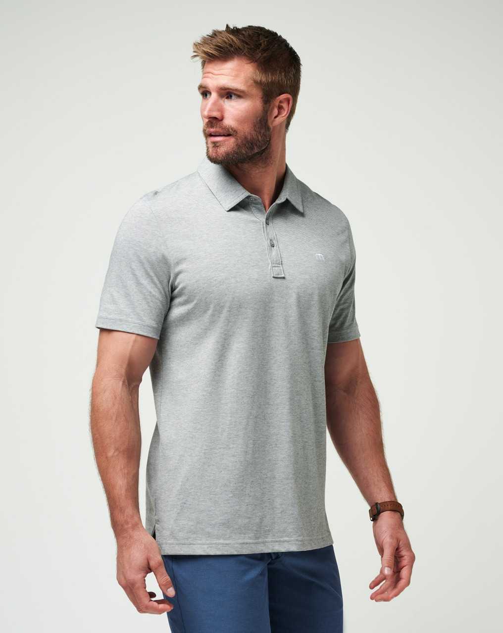 Heather Grey Travis Mathew The Zinna Polo | QAXF19507