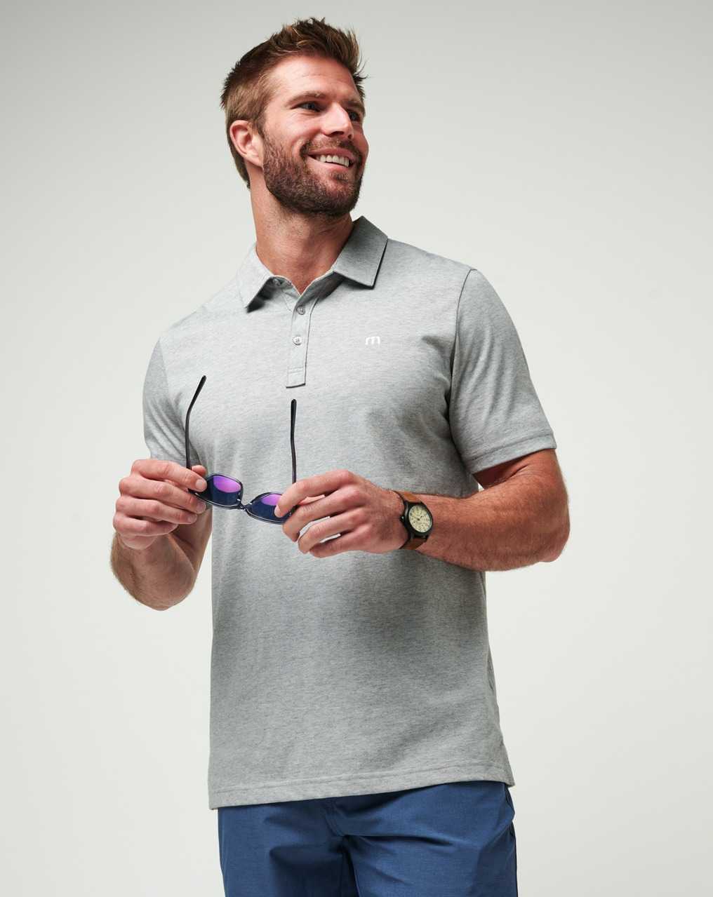 Heather Grey Travis Mathew The Zinna Polo | QAXF19507