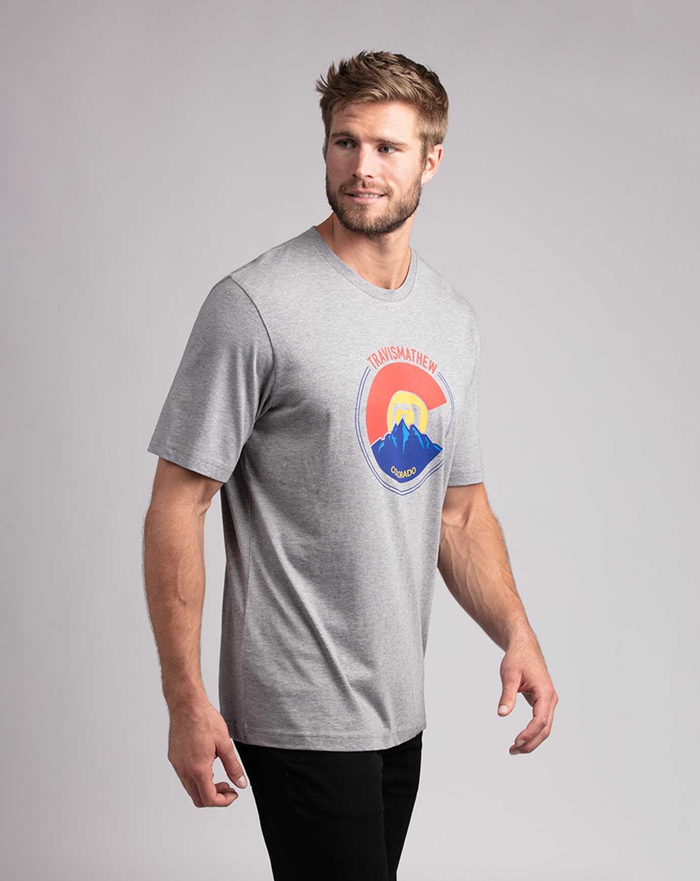 Heather Grey Travis Mathew Thin Air Tee | GQFP14368