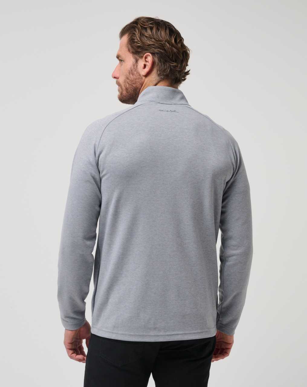 Heather Grey Travis Mathew Upgraded Quarter Zip | DPJU35417