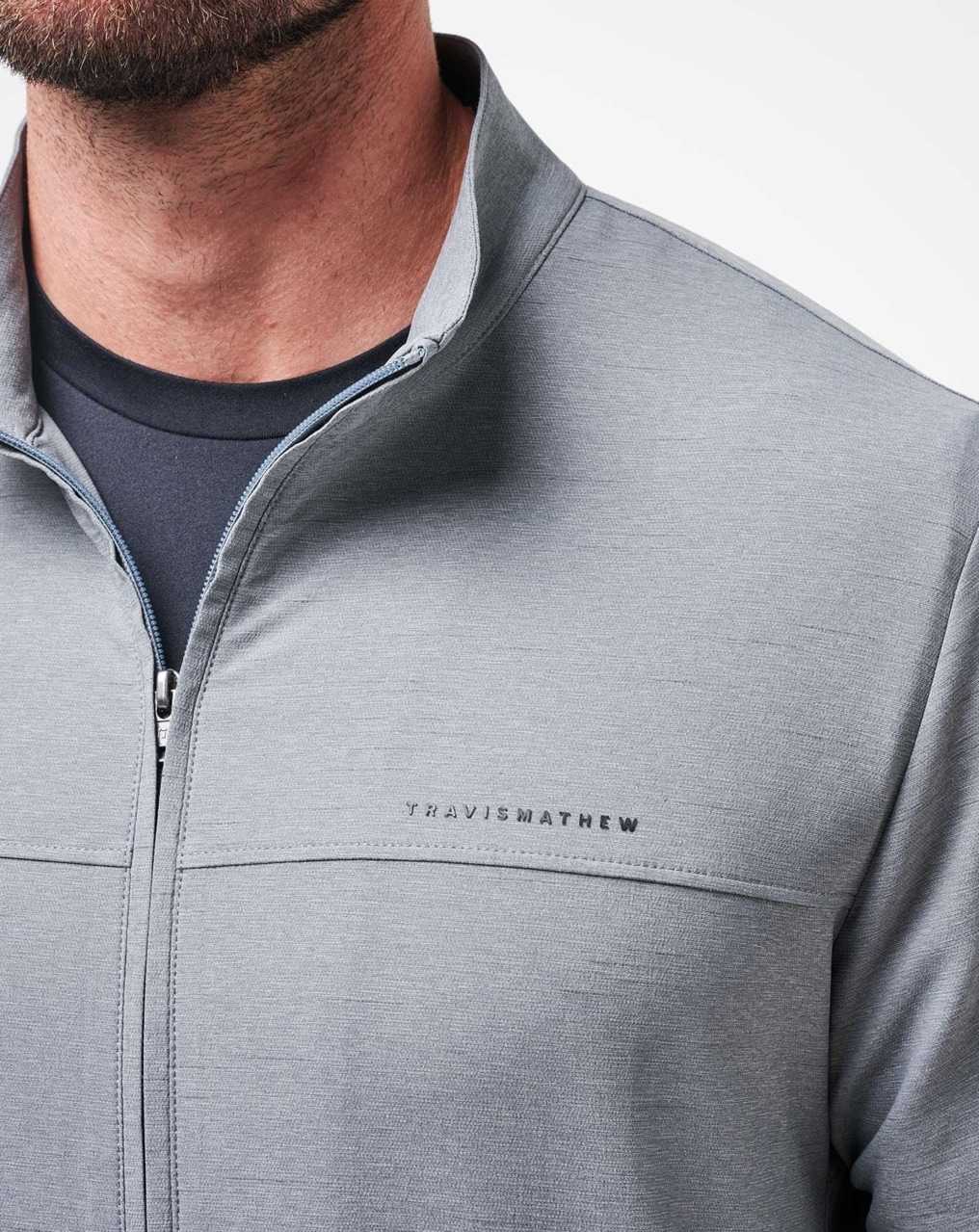 Heather Grey Travis Mathew Valley View Full Zip | OQPK48137