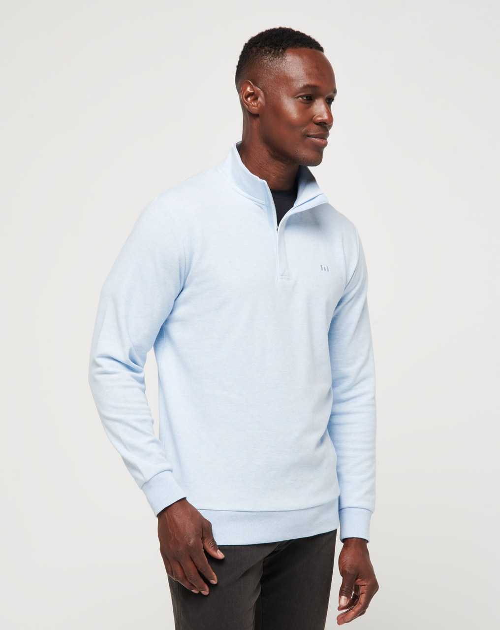 Heather Kentucky Blue Travis Mathew Cloud Quarter Zip 2.0 | BYWS56274