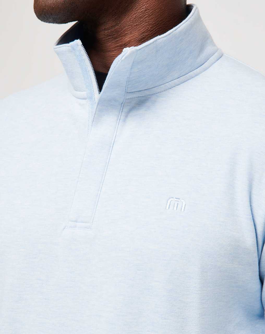 Heather Kentucky Blue Travis Mathew Cloud Quarter Zip 2.0 | BYWS56274