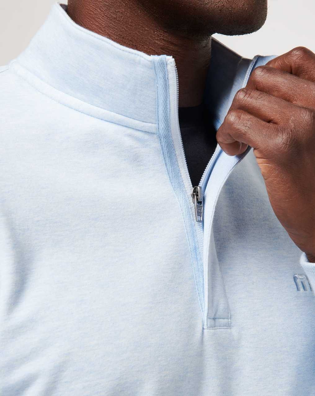 Heather Kentucky Blue Travis Mathew Cloud Quarter Zip 2.0 | BYWS56274