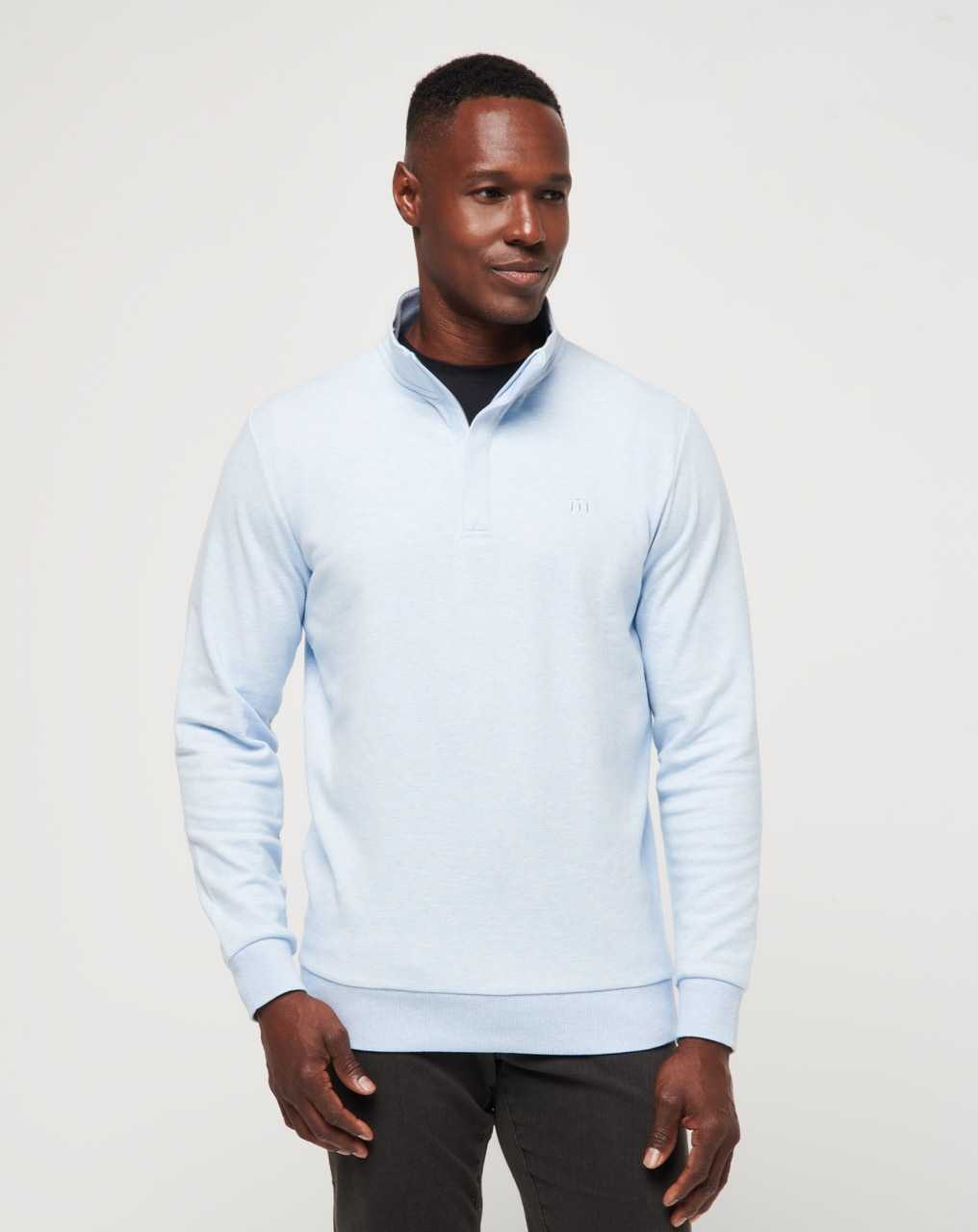 Heather Kentucky Blue Travis Mathew Cloud Quarter Zip 2.0 | XPRV42093