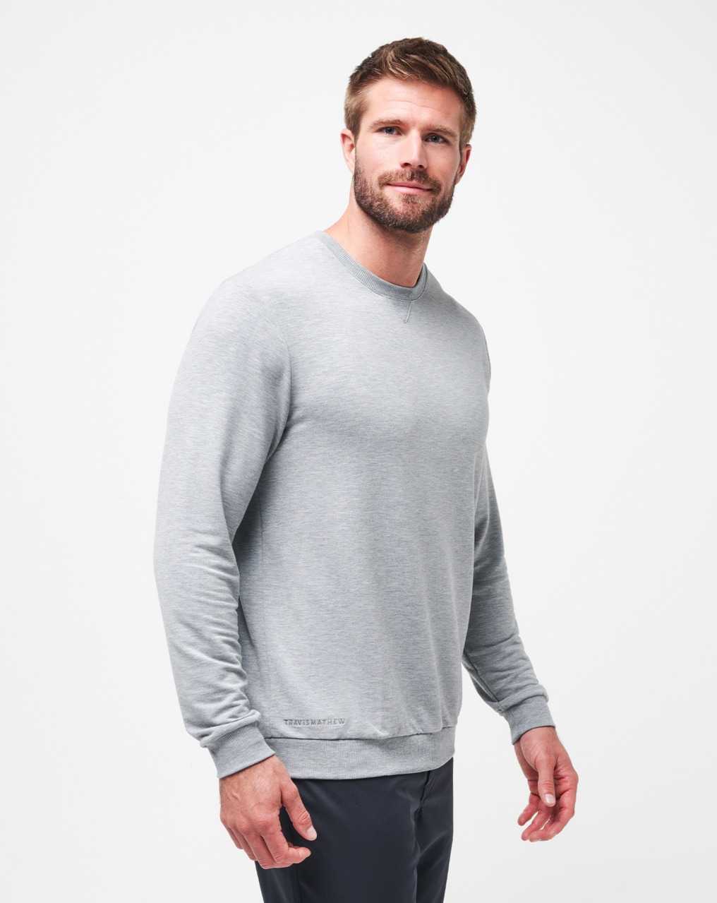 Heather Light Grey Travis Mathew Amenities Crew | TFXO39147