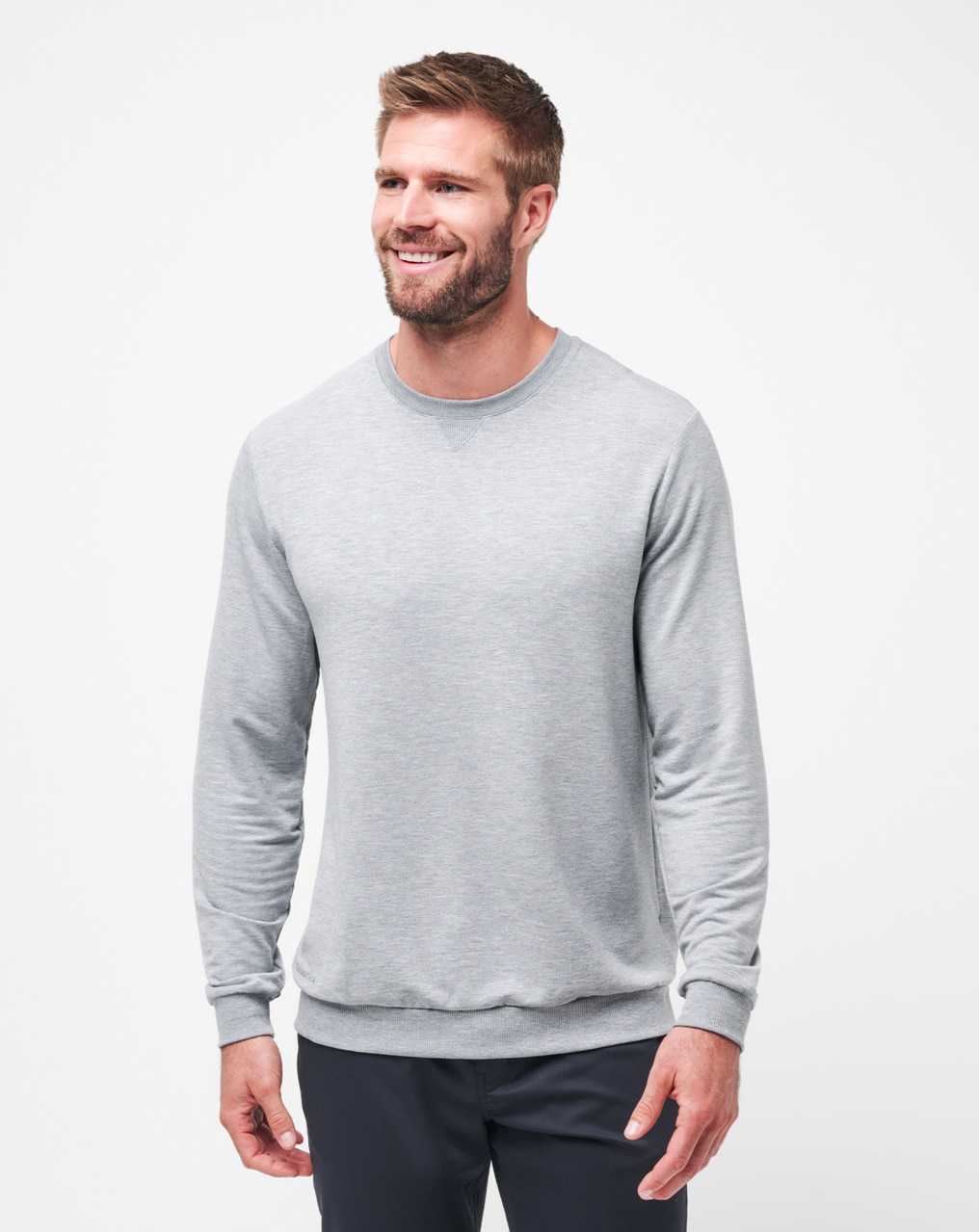 Heather Light Grey Travis Mathew Amenities Crew | TFXO39147