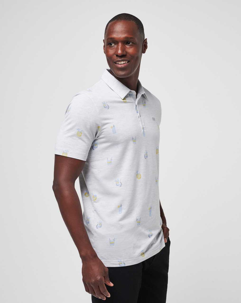 Heather Light Grey Travis Mathew Call The Shots Polo | ULKS07348