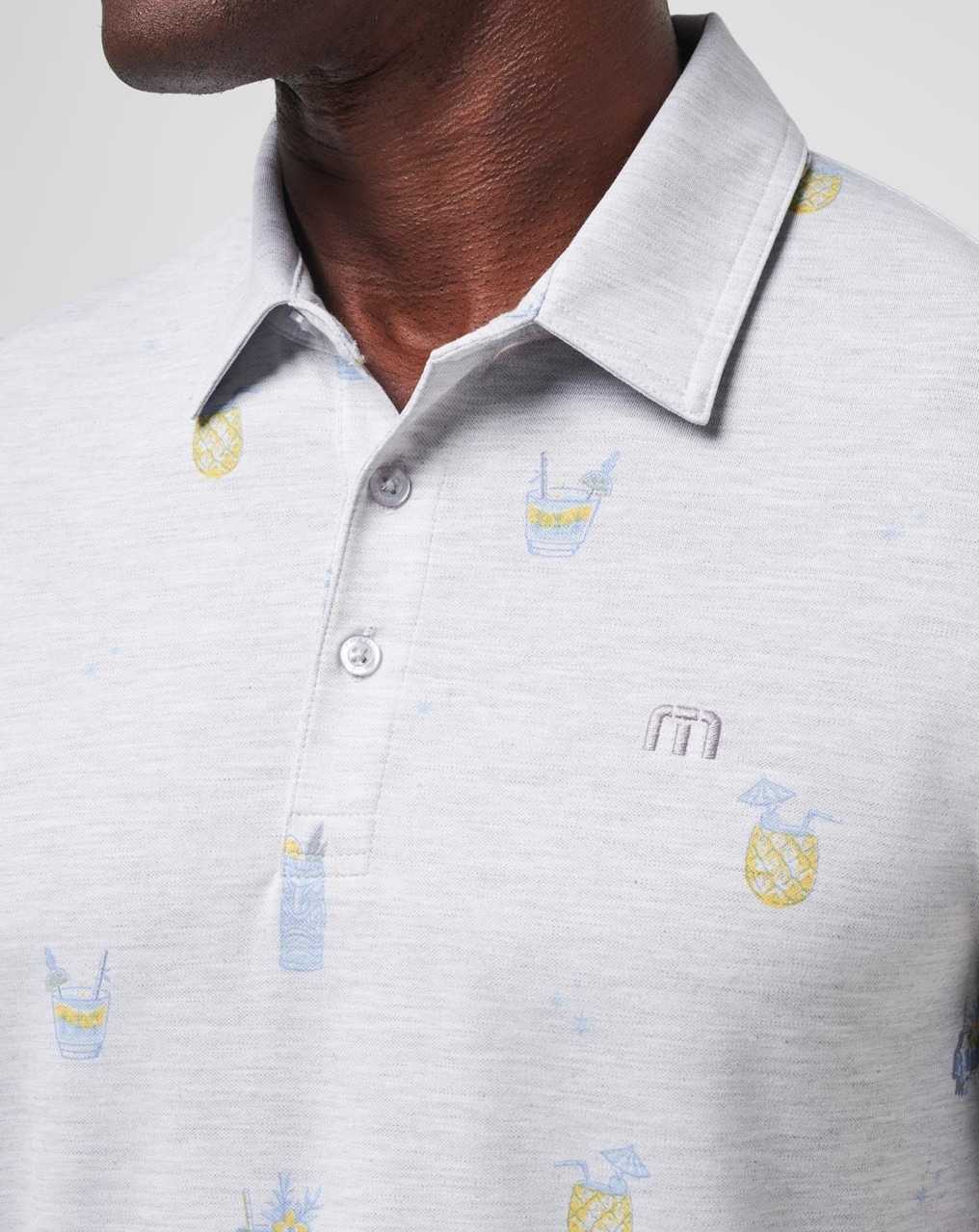 Heather Light Grey Travis Mathew Call The Shots Polo | ULKS07348