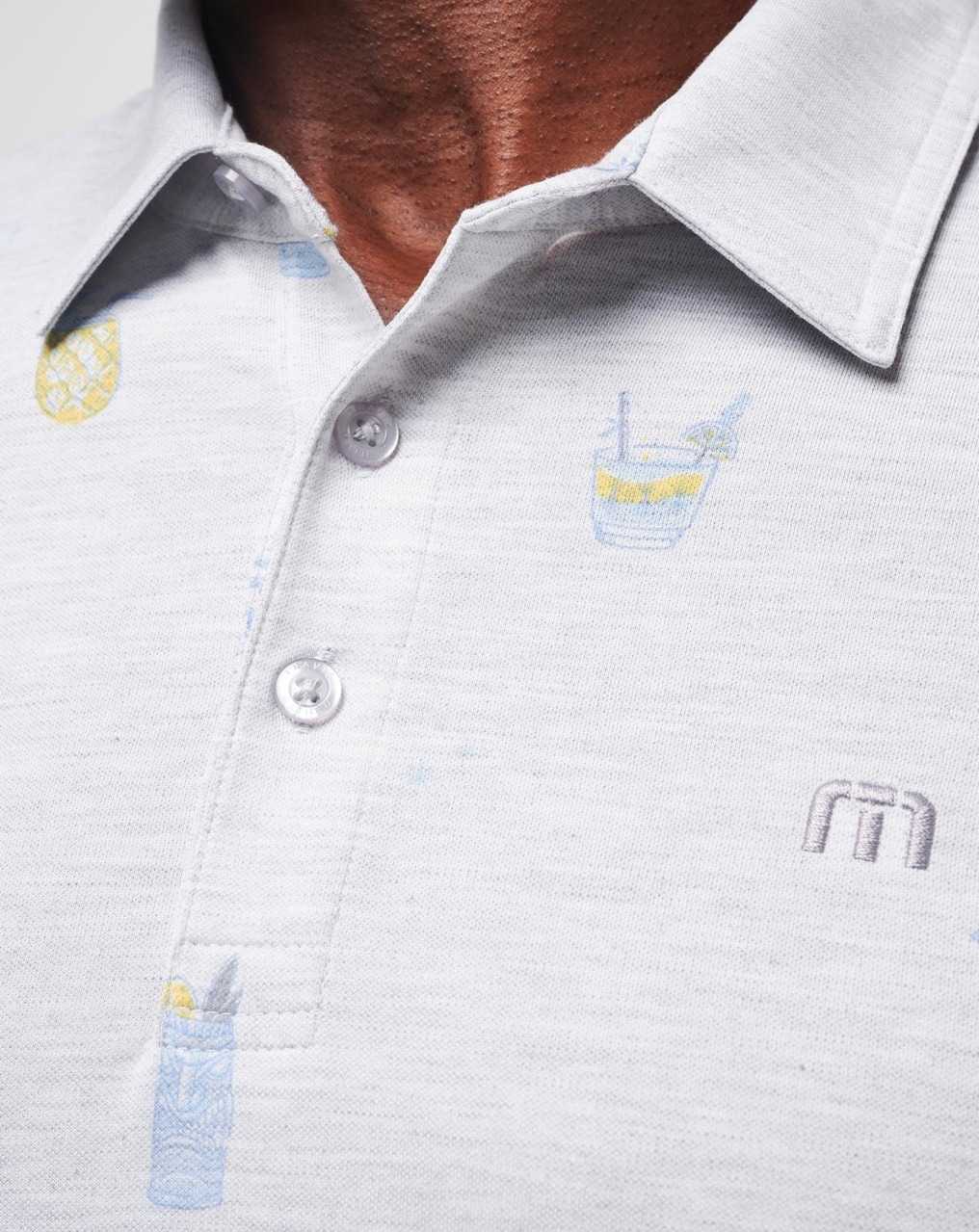 Heather Light Grey Travis Mathew Call The Shots Polo | ULKS07348