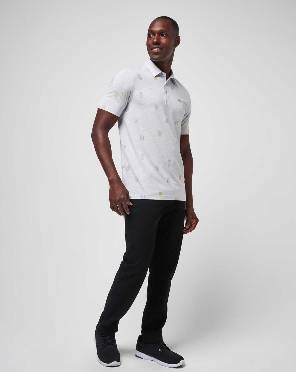 Heather Light Grey Travis Mathew Call The Shots Polo | ULKS07348