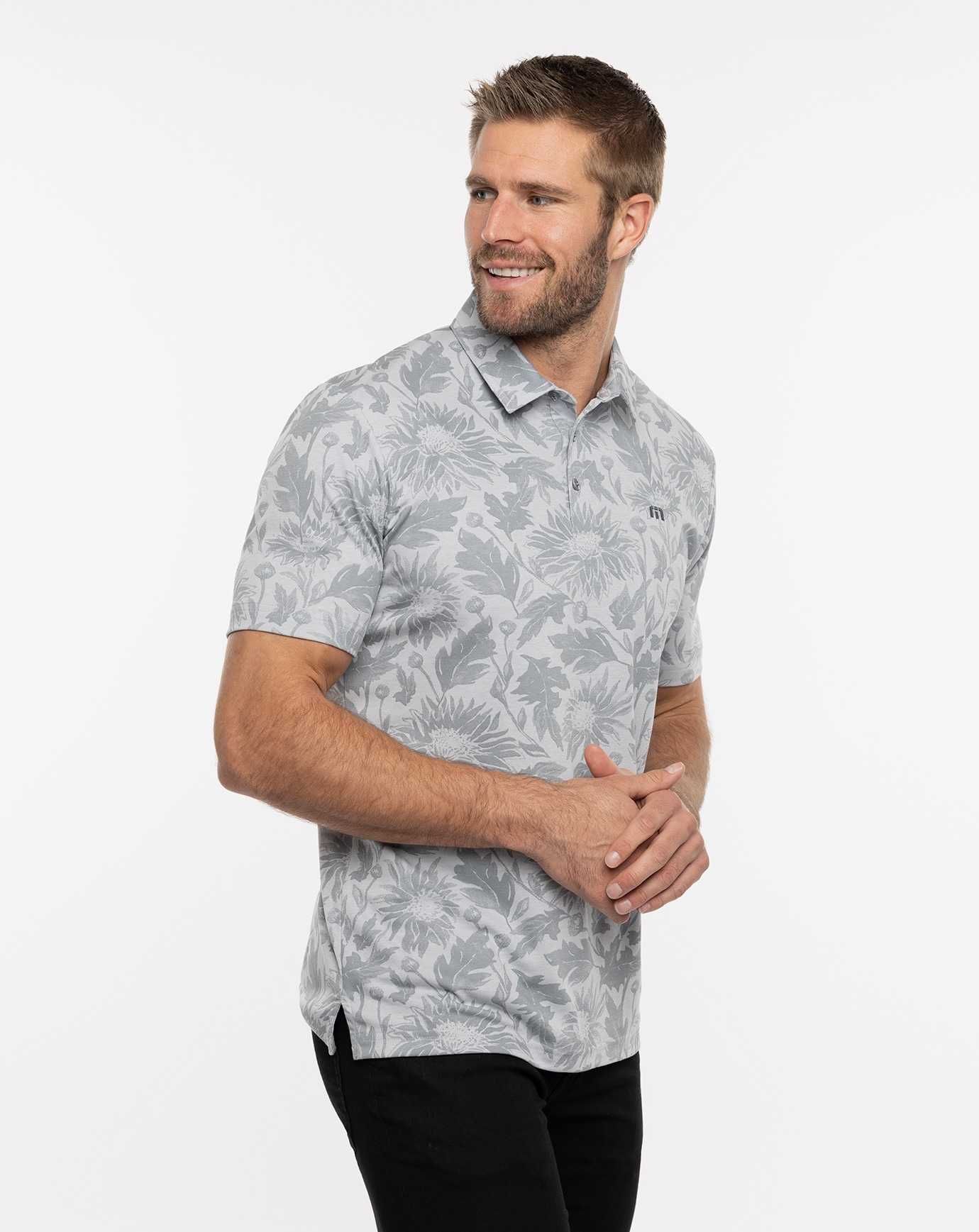 Heather Light Grey Travis Mathew I Can Explain Polo | OHLQ39106