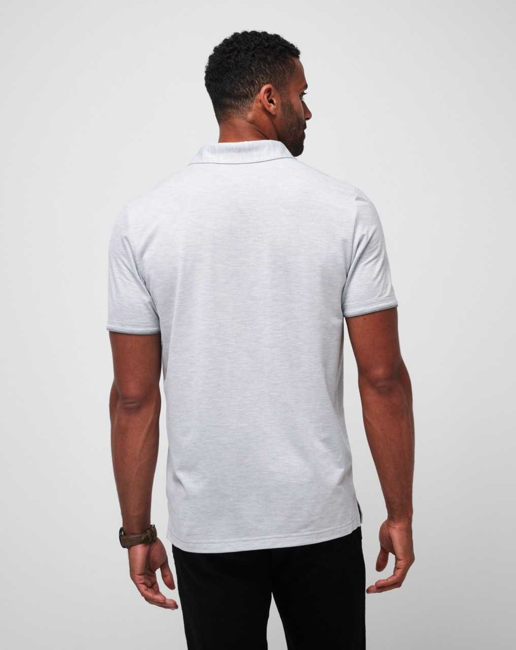 Heather Light Grey Travis Mathew Late At Night Polo | OWFI82157