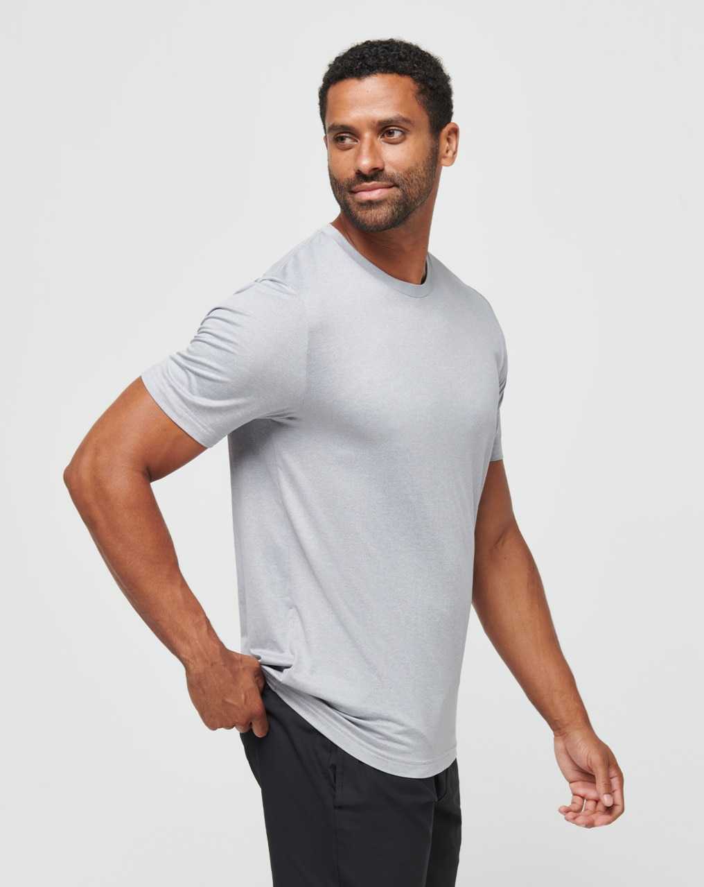 Heather Light Grey Travis Mathew Risk Taker Active Tee | BVFS19647