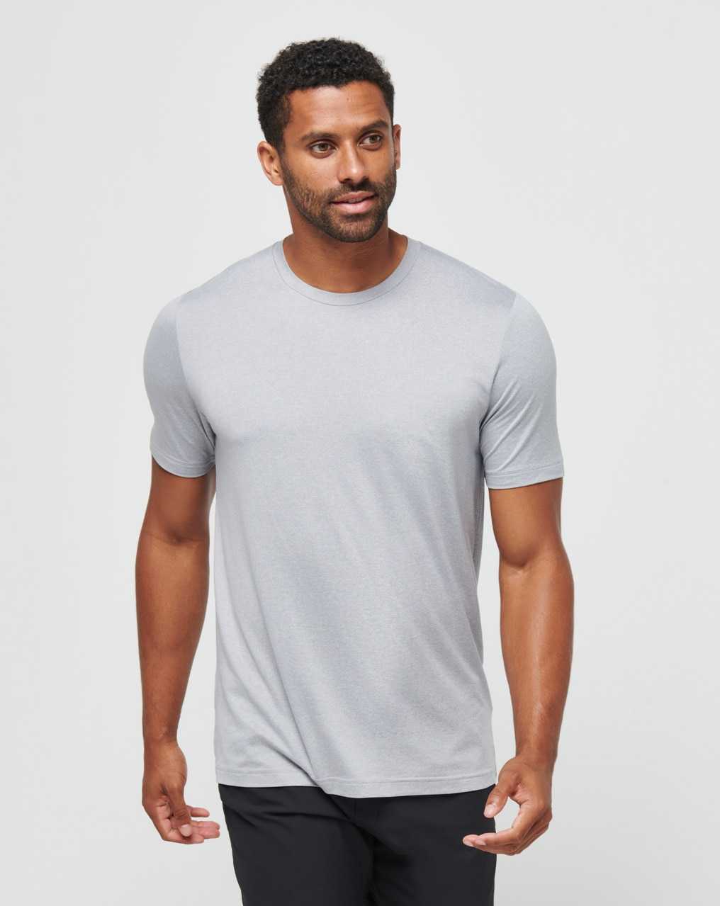 Heather Light Grey Travis Mathew Risk Taker Active Tee | BVFS19647