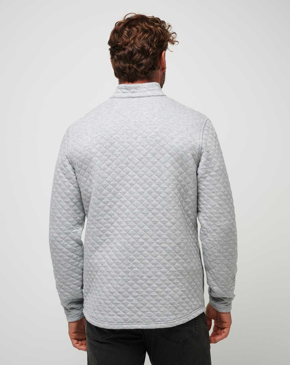 Heather Light Grey Travis Mathew Transatlantic Quarter Zip | UFRH13924