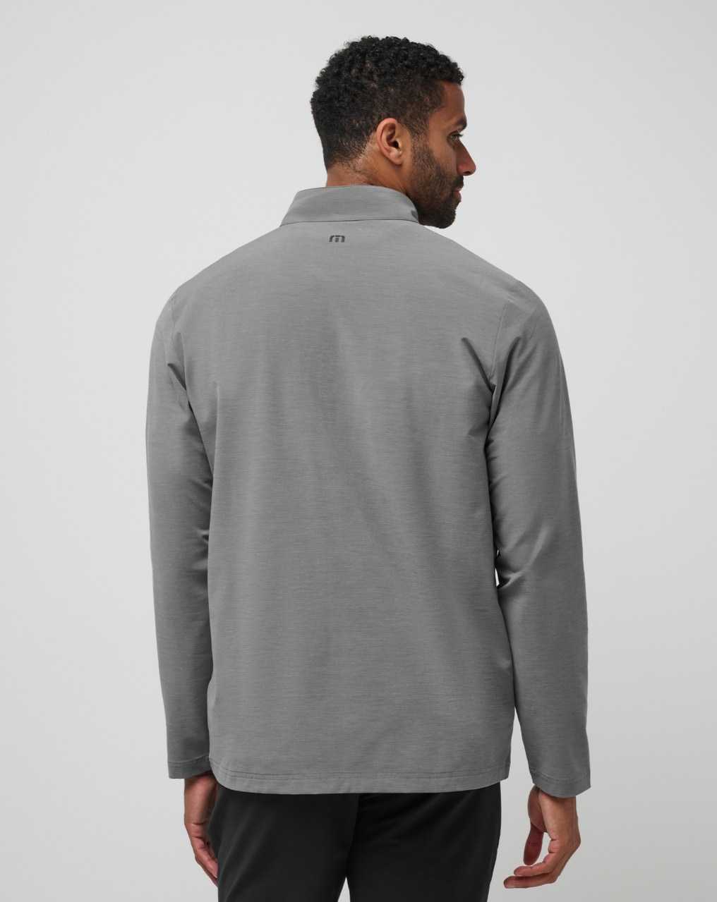 Heather Medium Grey Travis Mathew Sit And Sip Quarter Zip | OGLF50793