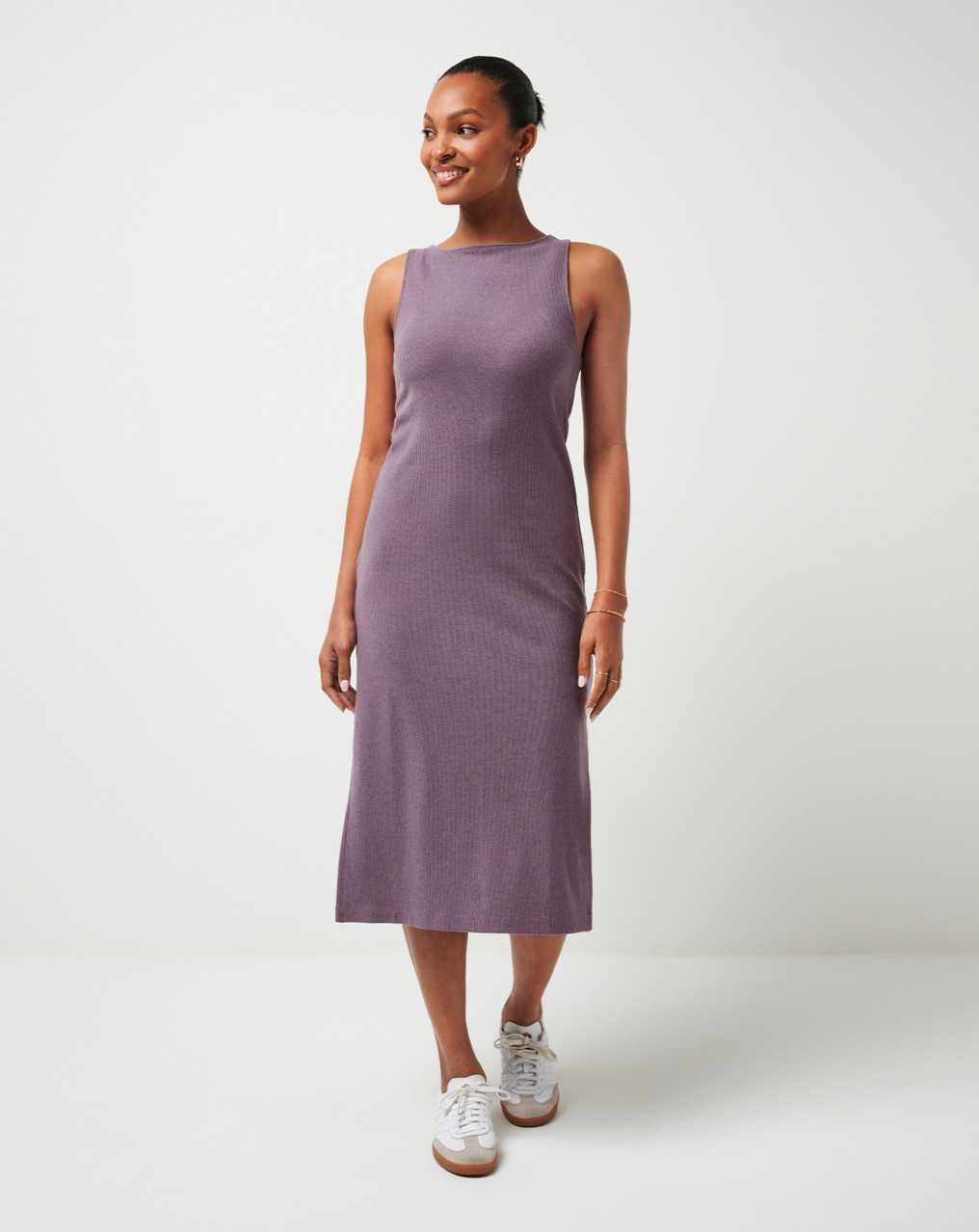 Heather Moonscape Travis Mathew Cloud Rib Hadley Wood Dress | VUAO49518