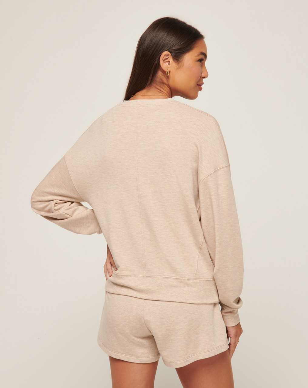 Heather Natural Travis Mathew Cloud Terry Crew | YHXZ09365