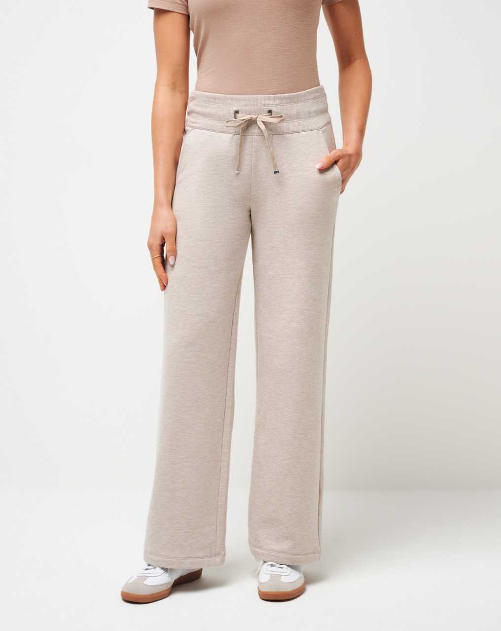 Heather Natural Travis Mathew Save The Day Wide Leg Pant | AKPY72658